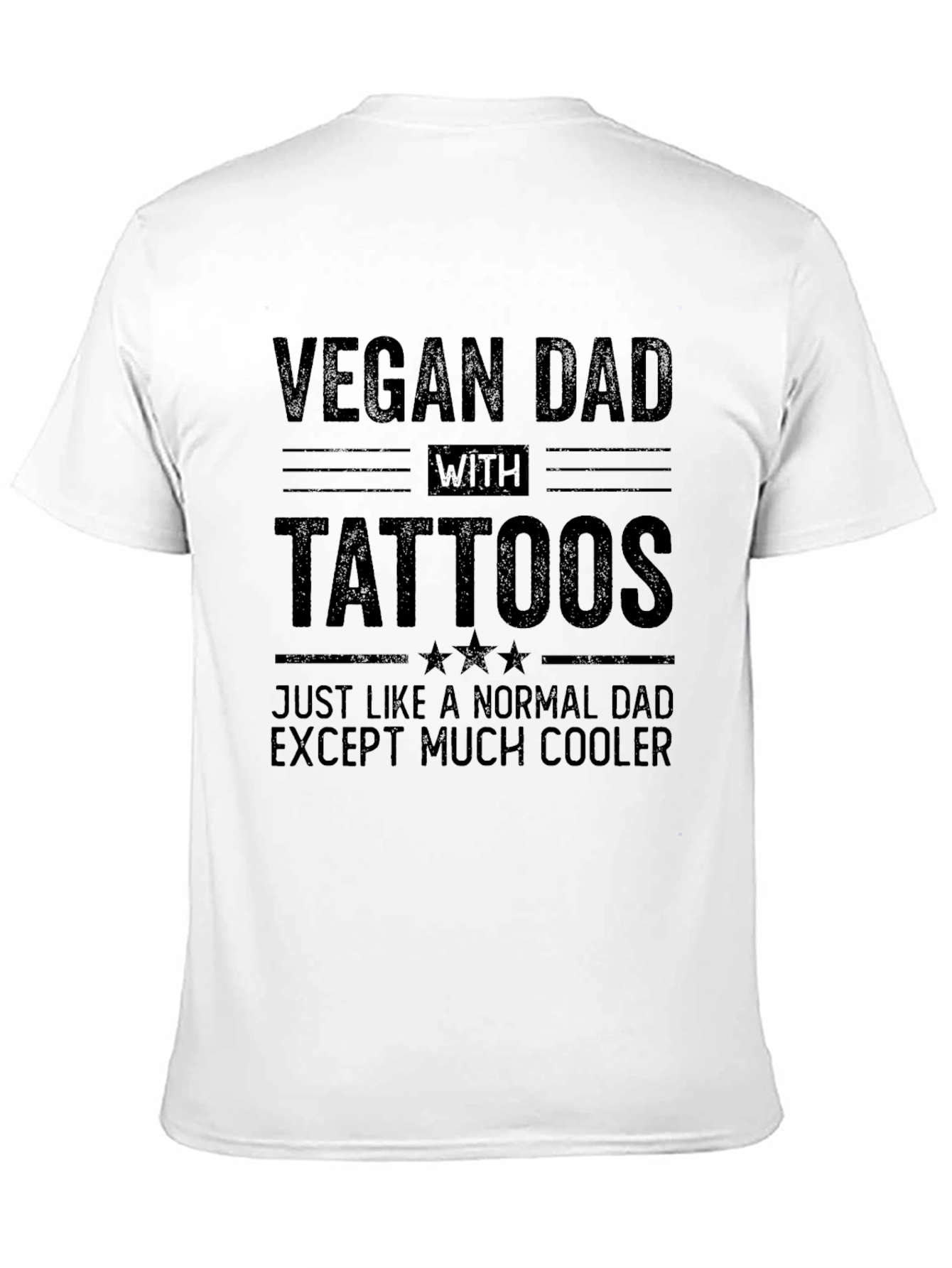 Vegan Dad with Tattoos T-Shirt Funny Vegan Gift