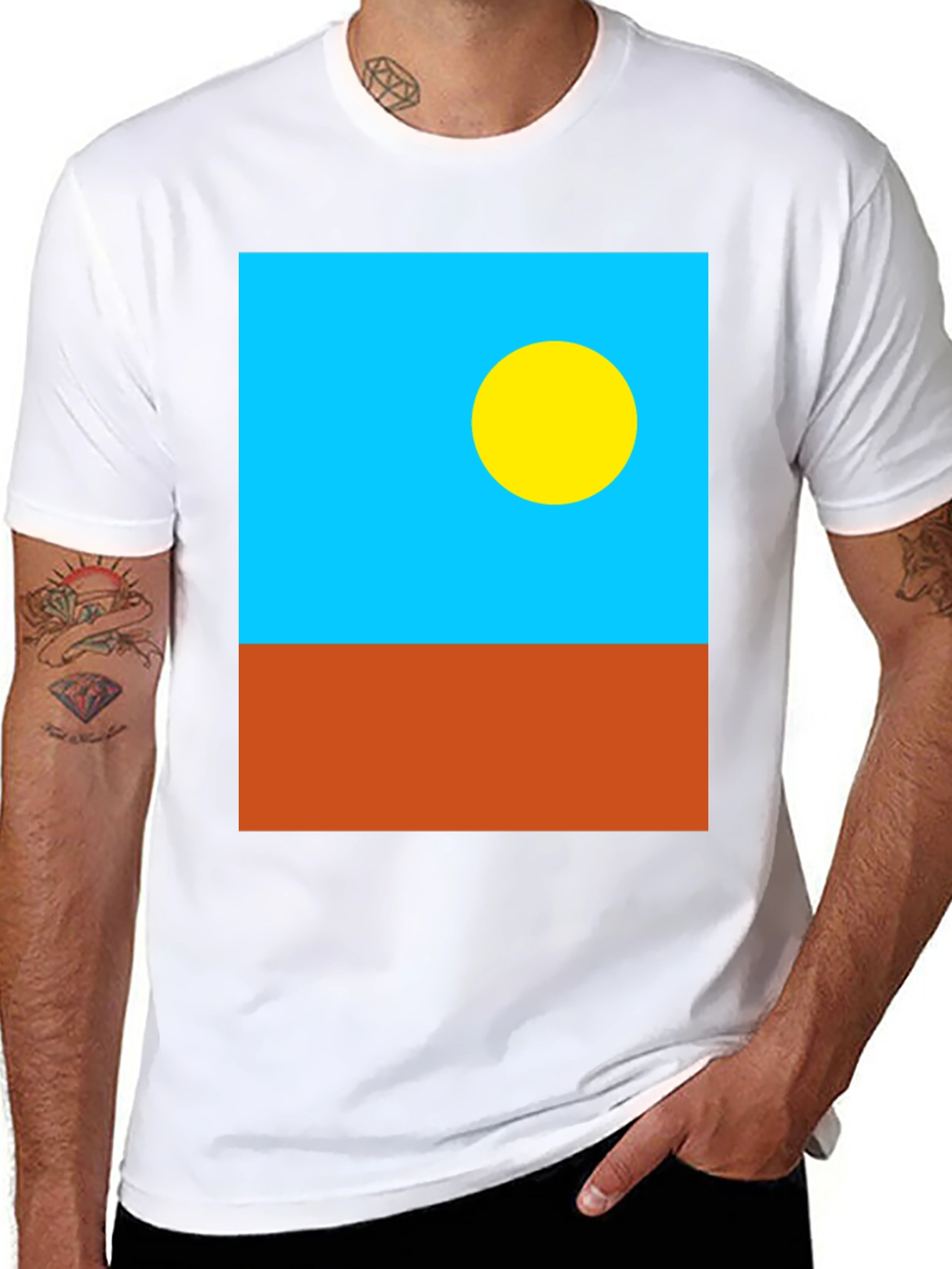 Palau Flag Graphic T-Shirt - Black Cotton Tee