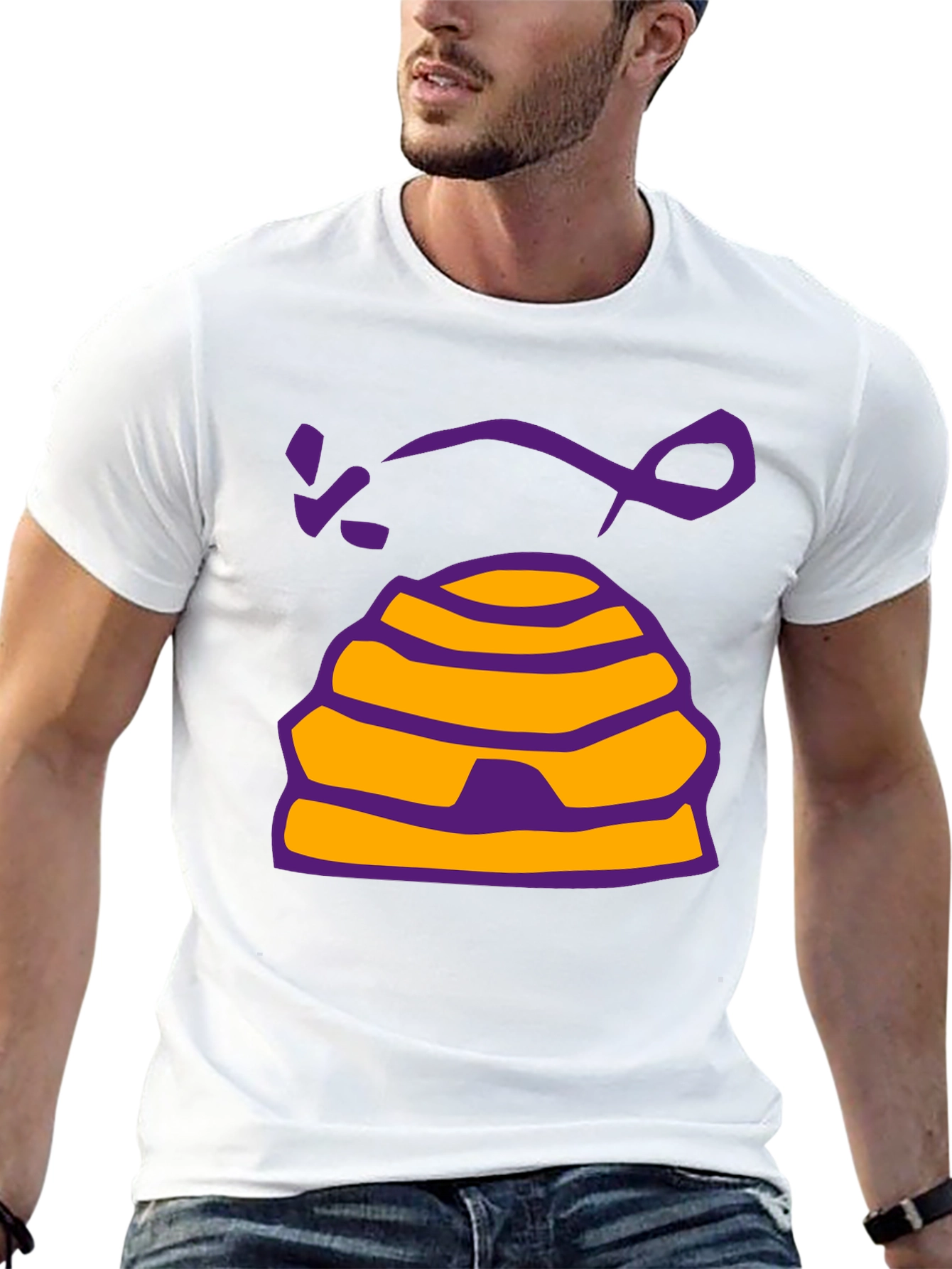 Beehive Graphic T-Shirt - Casual Black Tee