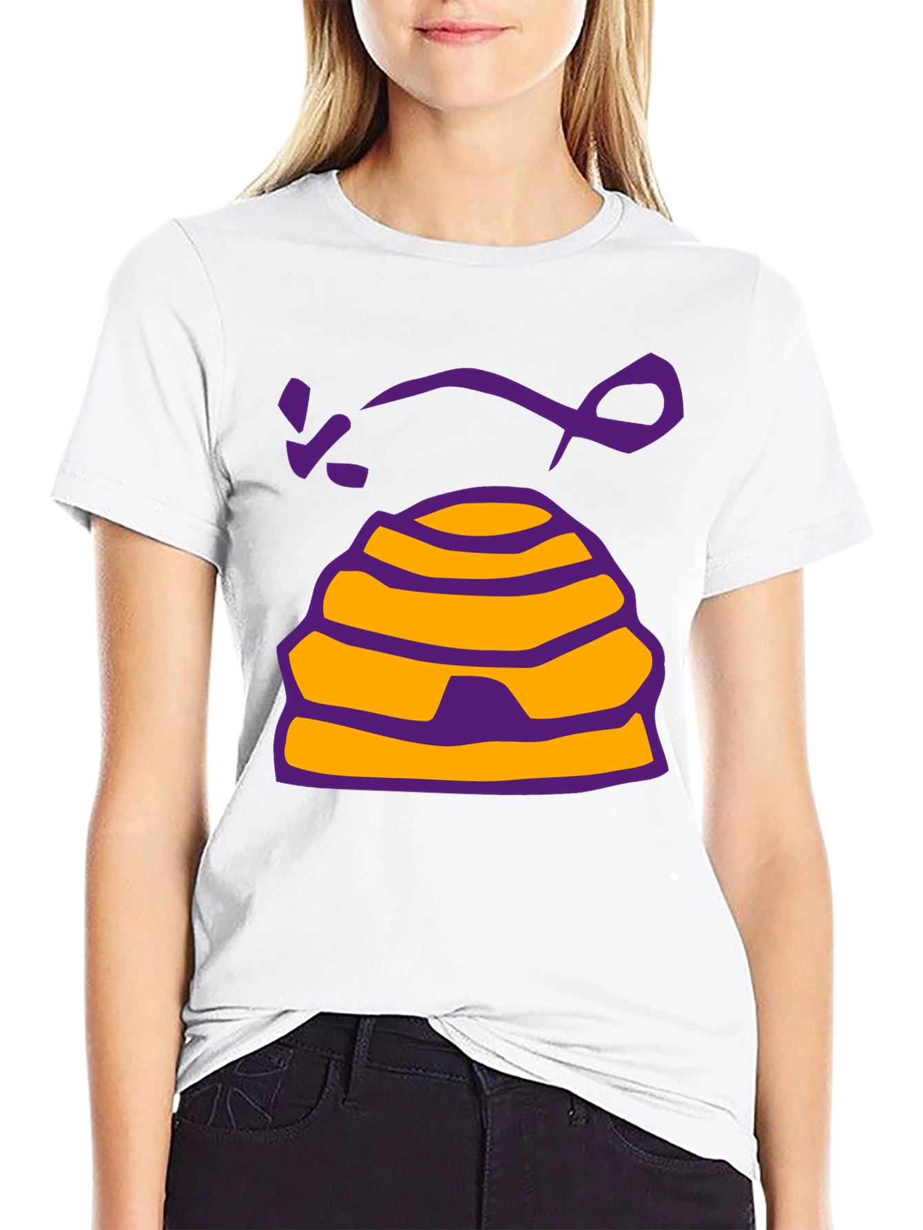 Beehive Graphic T-Shirt - Casual Black Tee