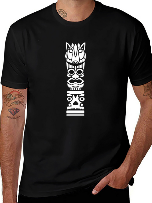 Totem Pole Graphic Tee - Black