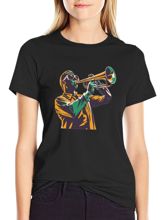 Jazz Trumpet Player Graphic Tee - Cool Design