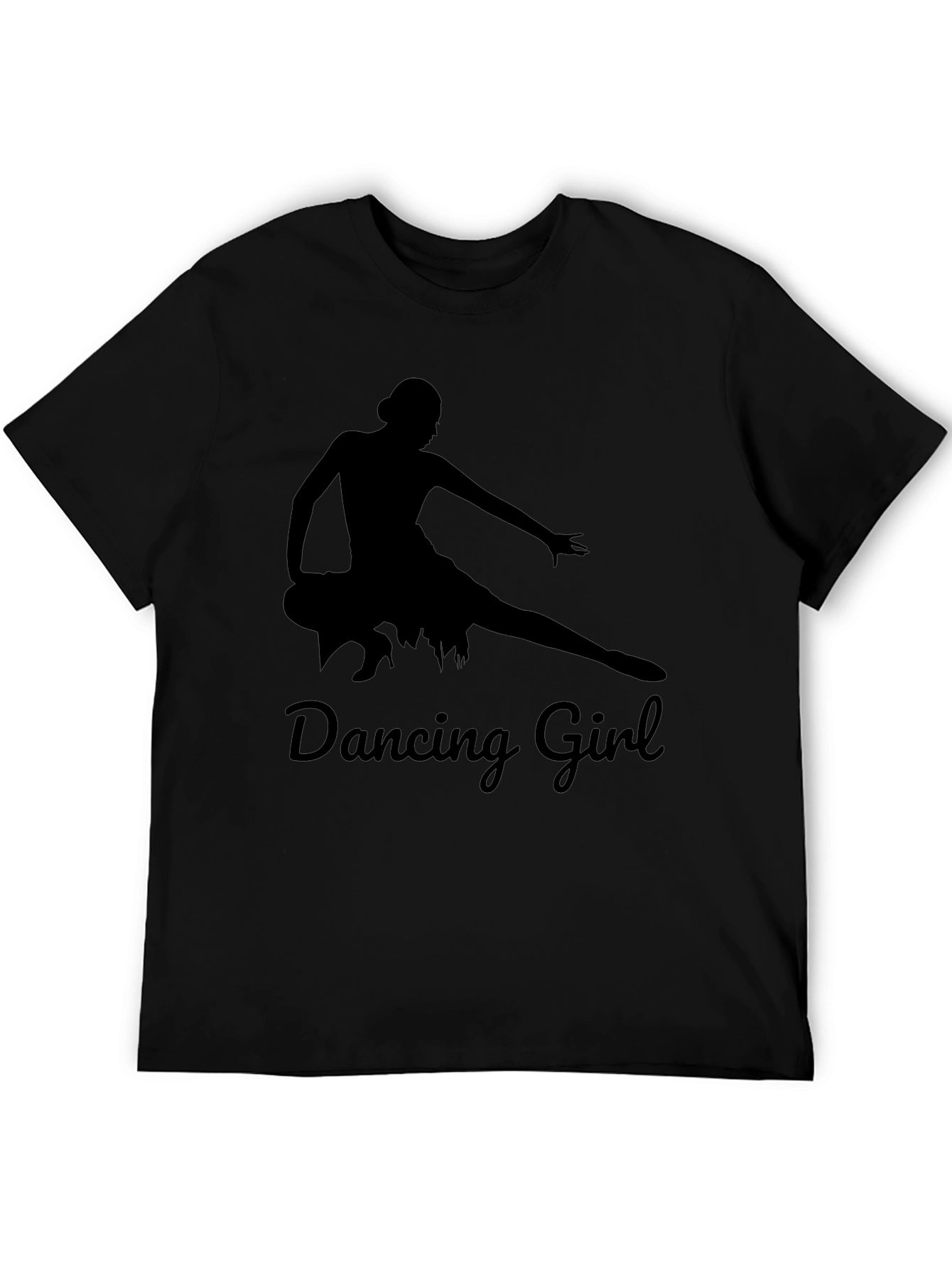 Dancing Girl Graphic Tee - Stylish Black T-Shirt