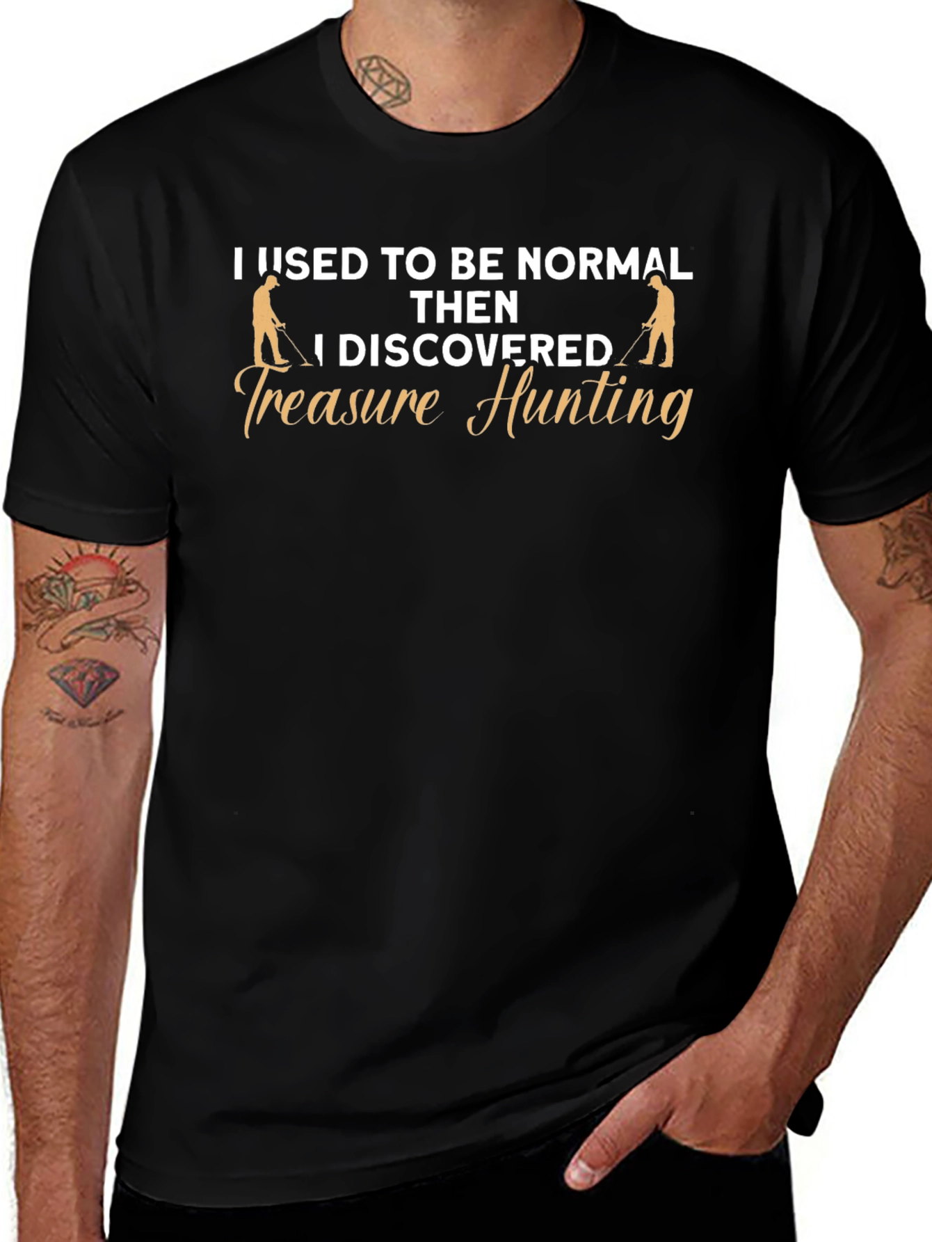 Treasure Hunting Graphic T-Shirt - Novelty Design