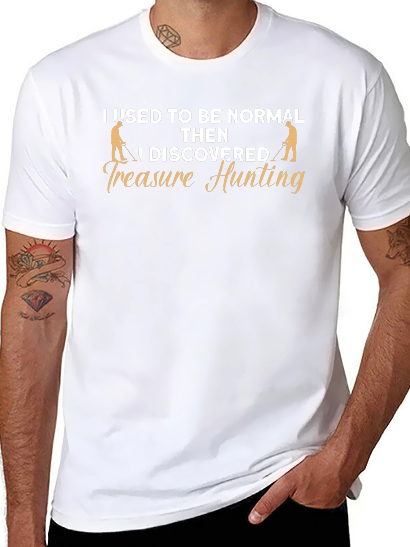 Treasure Hunting Graphic T-Shirt - Novelty Design