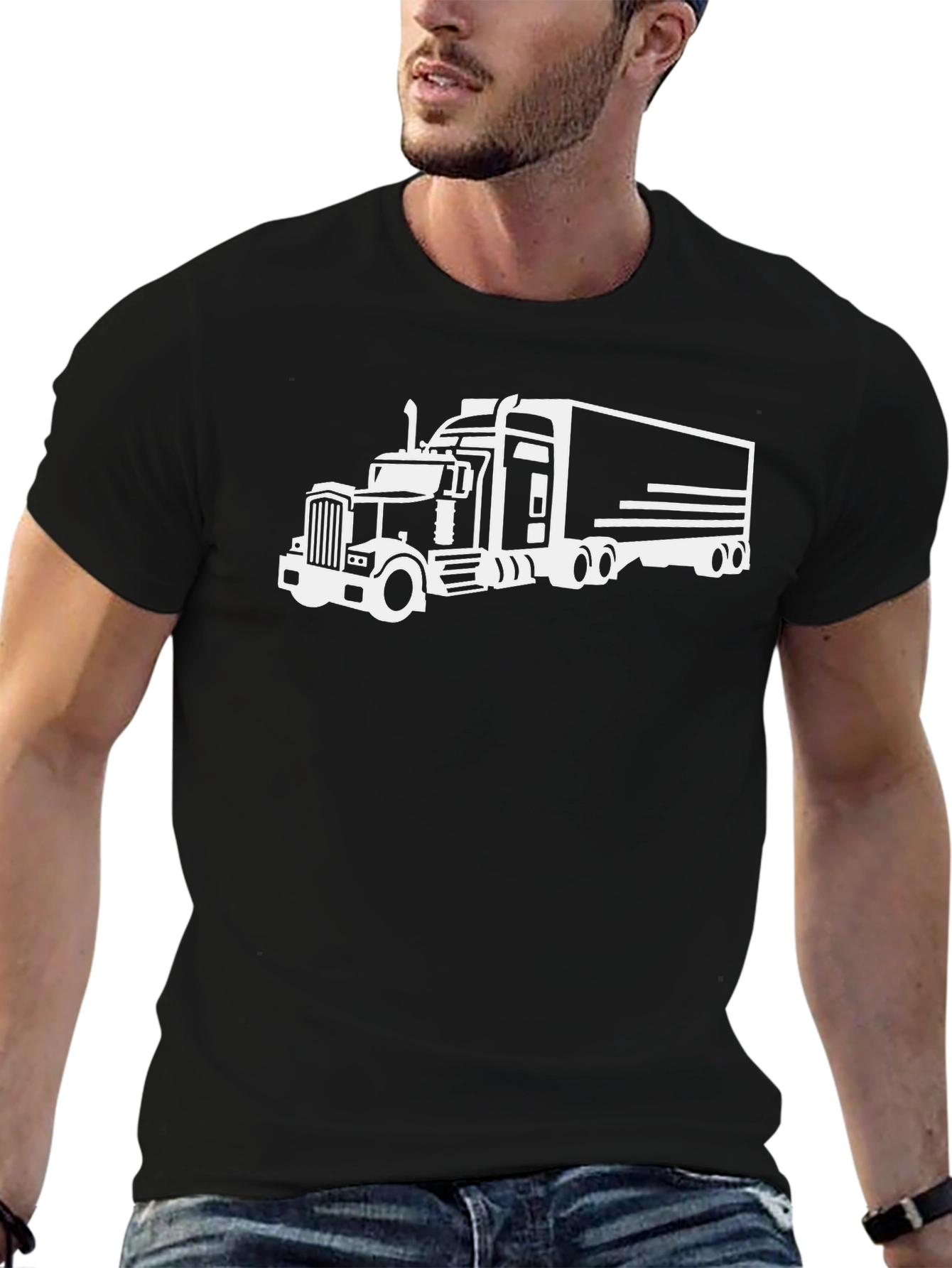 Truckers Graphic Tee - Black Cotton