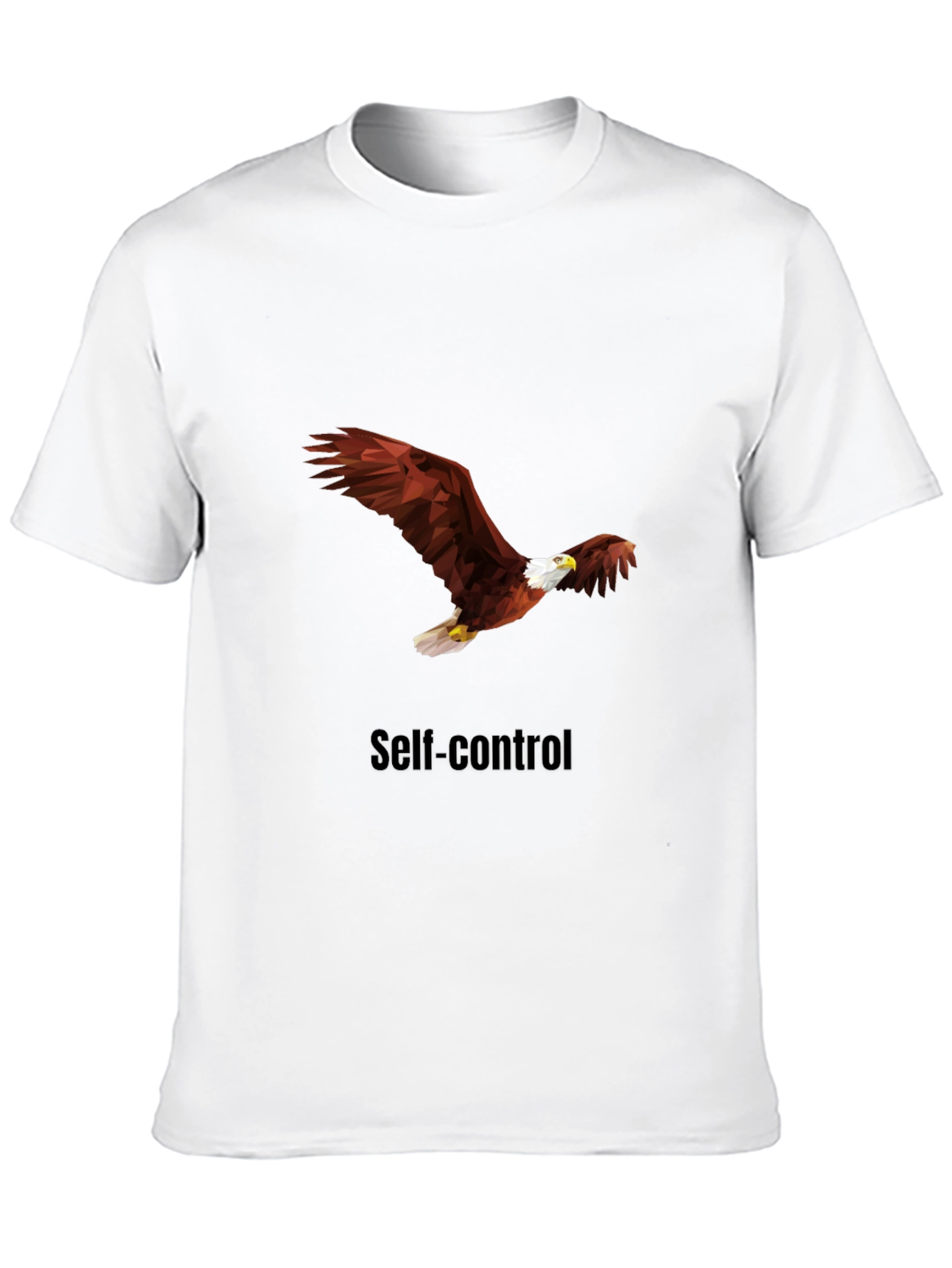 Self-Control Eagle Graphic Tee - Black Cotton T-Shirt