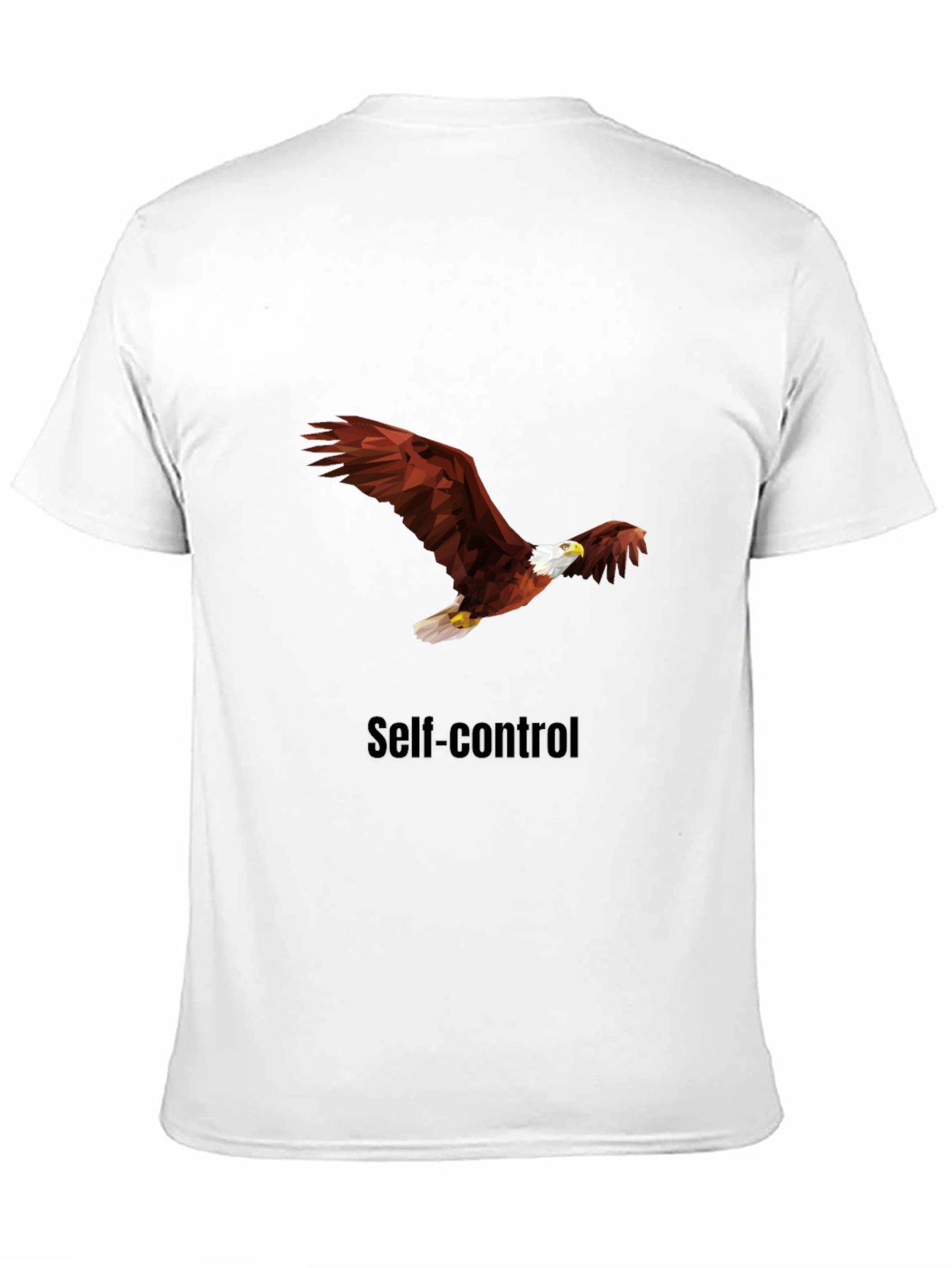 Self-Control Eagle Graphic Tee - Black Cotton T-Shirt