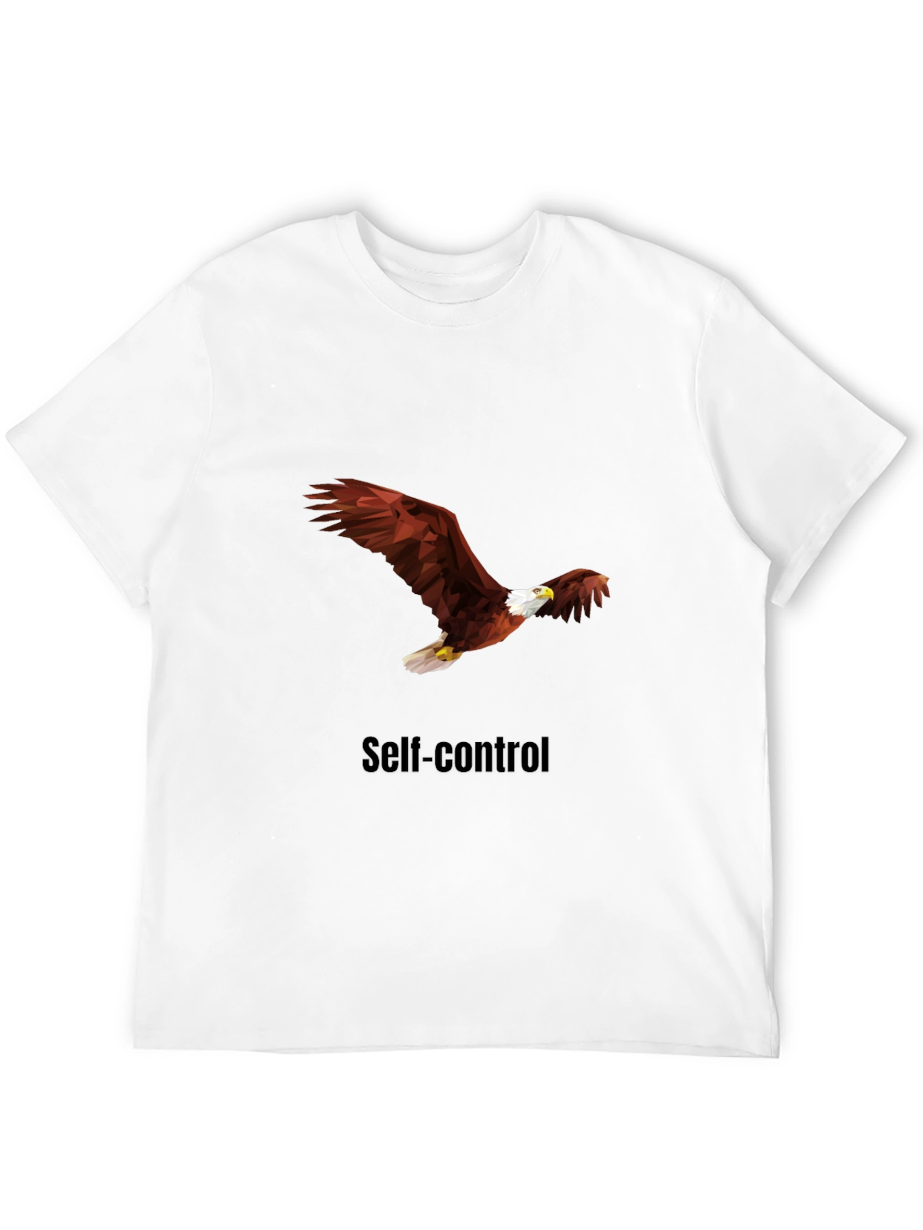 Self-Control Eagle Graphic Tee - Black Cotton T-Shirt