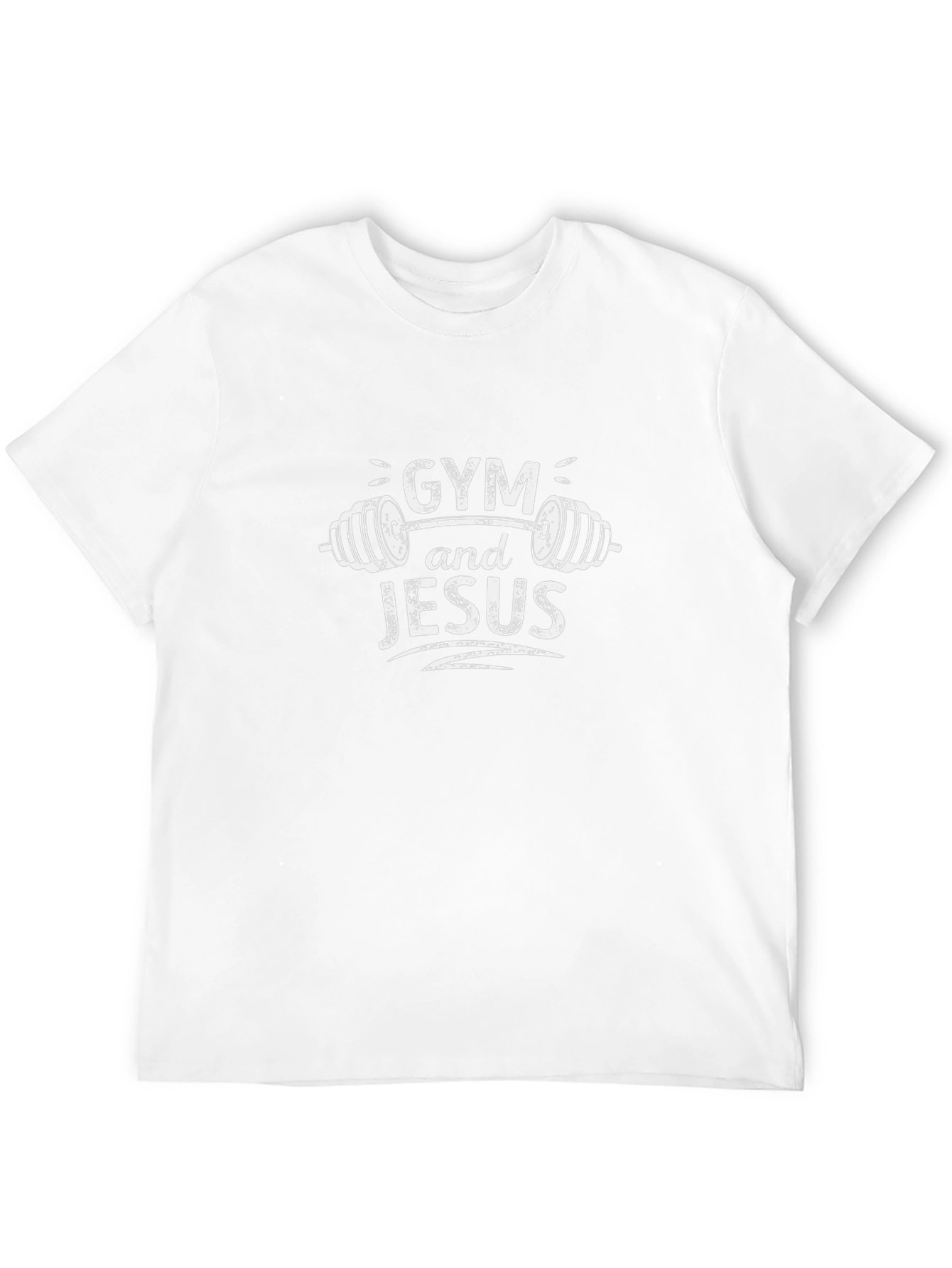 Gym and Jesus Graphic Tee - Black Cotton T-Shirt