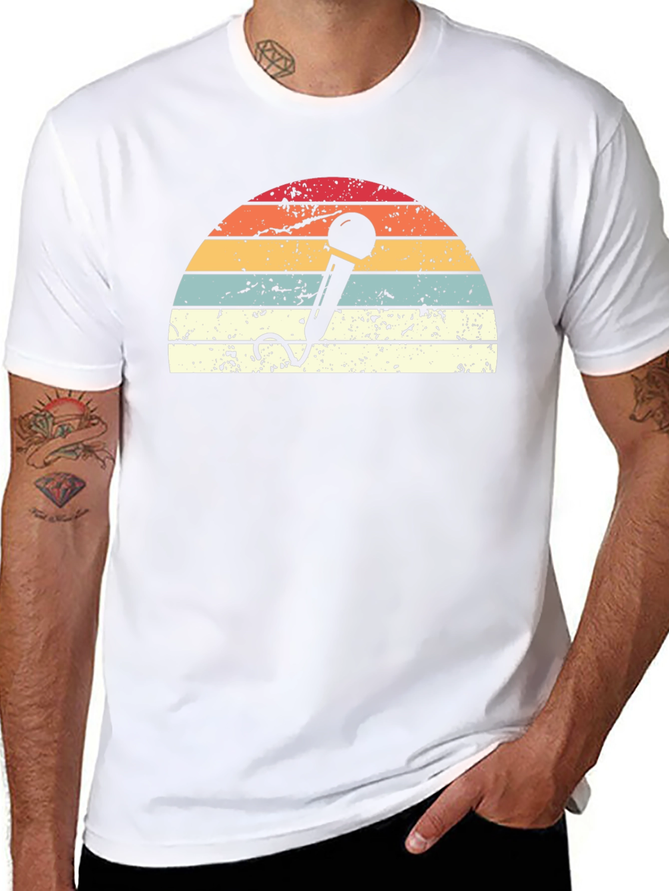 Retro Microphone Graphic T-Shirt