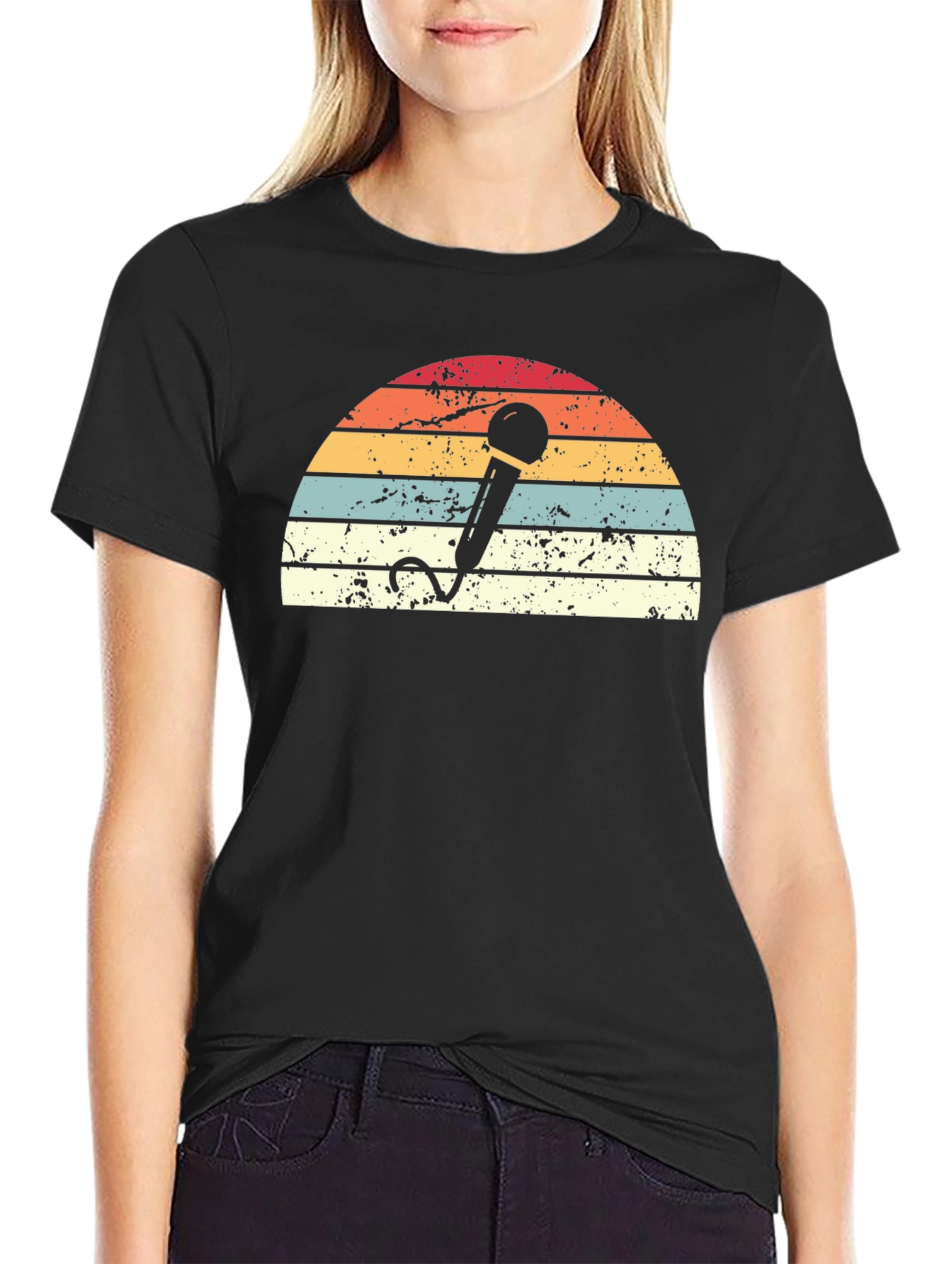 Retro Microphone Graphic T-Shirt