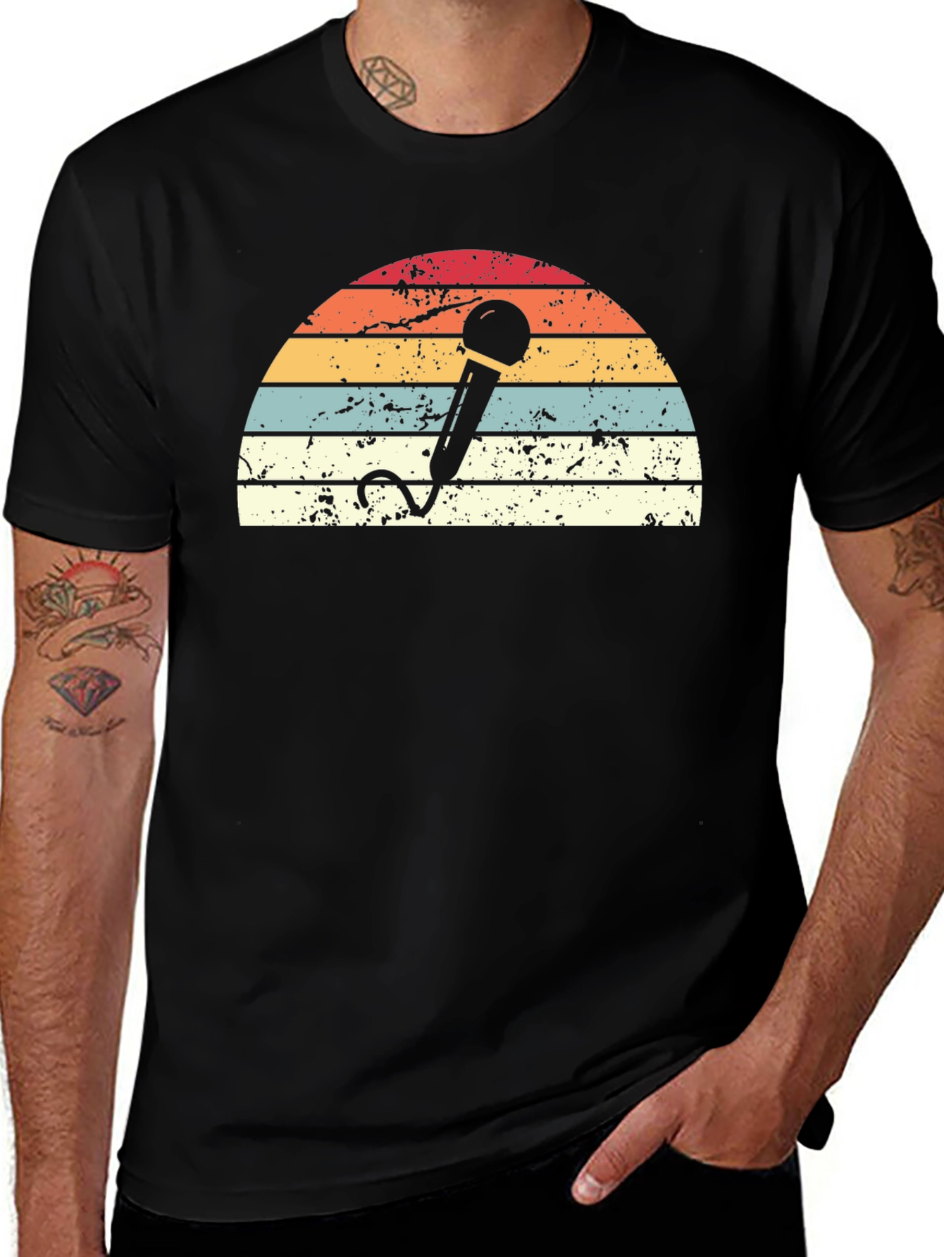 Retro Microphone Graphic T-Shirt