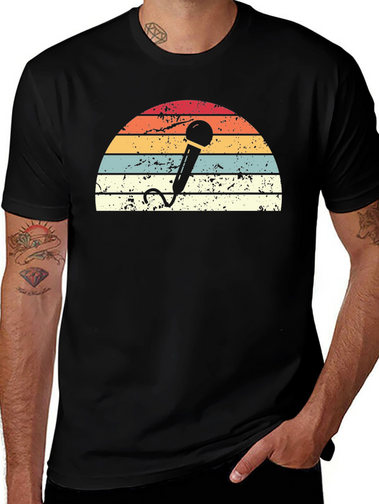 Retro Microphone Graphic T-Shirt