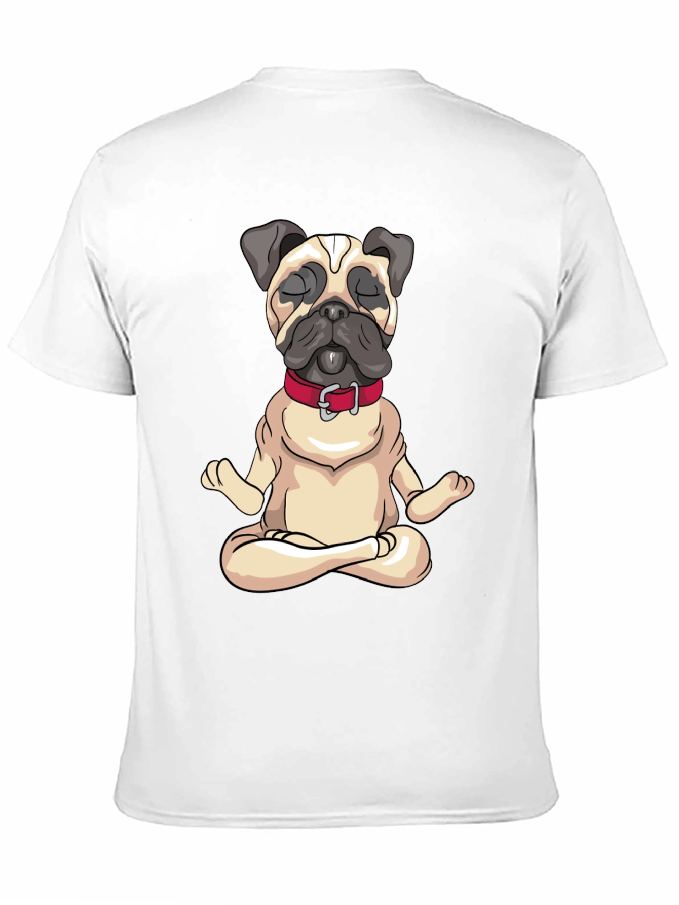 Zen Pug Black T-Shirt - Meditating Dog Graphic Tee