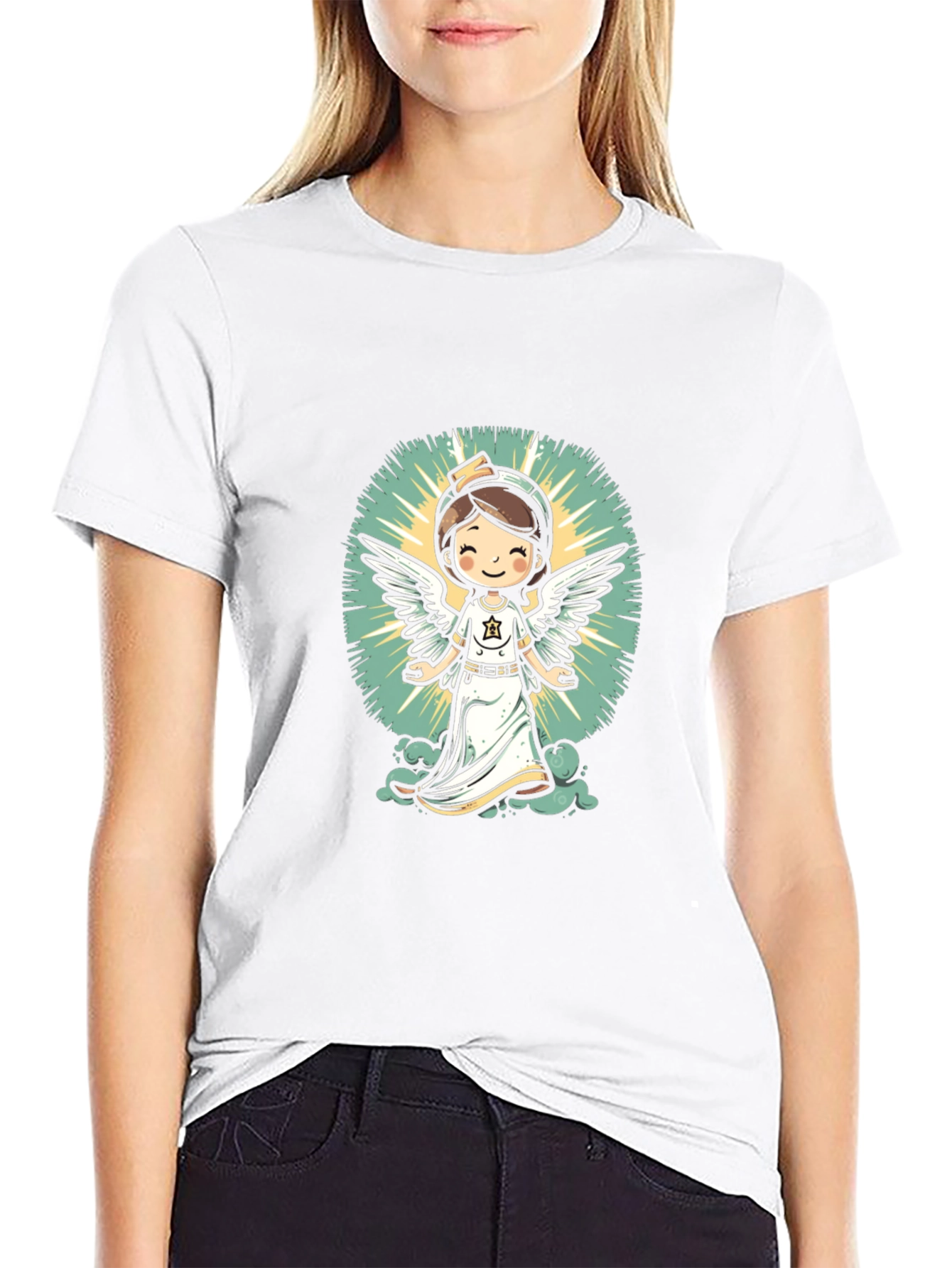 Angel Nurse Graphic Tee - Unisex Black T-Shirt
