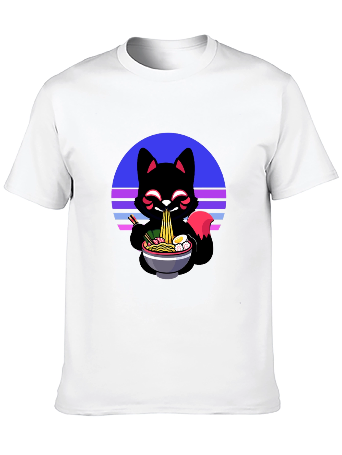 Ramen Fox Graphic Tee - Unique Anime Style Shirt