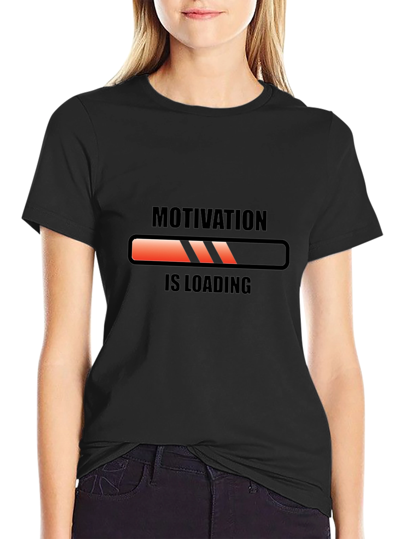 Motivation Loading Graphic Tee - Black