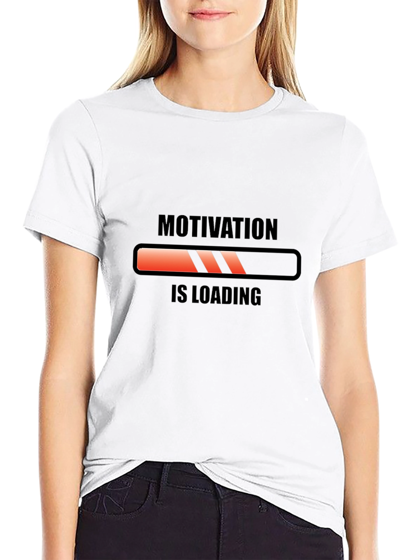 Motivation Loading Graphic Tee - Black