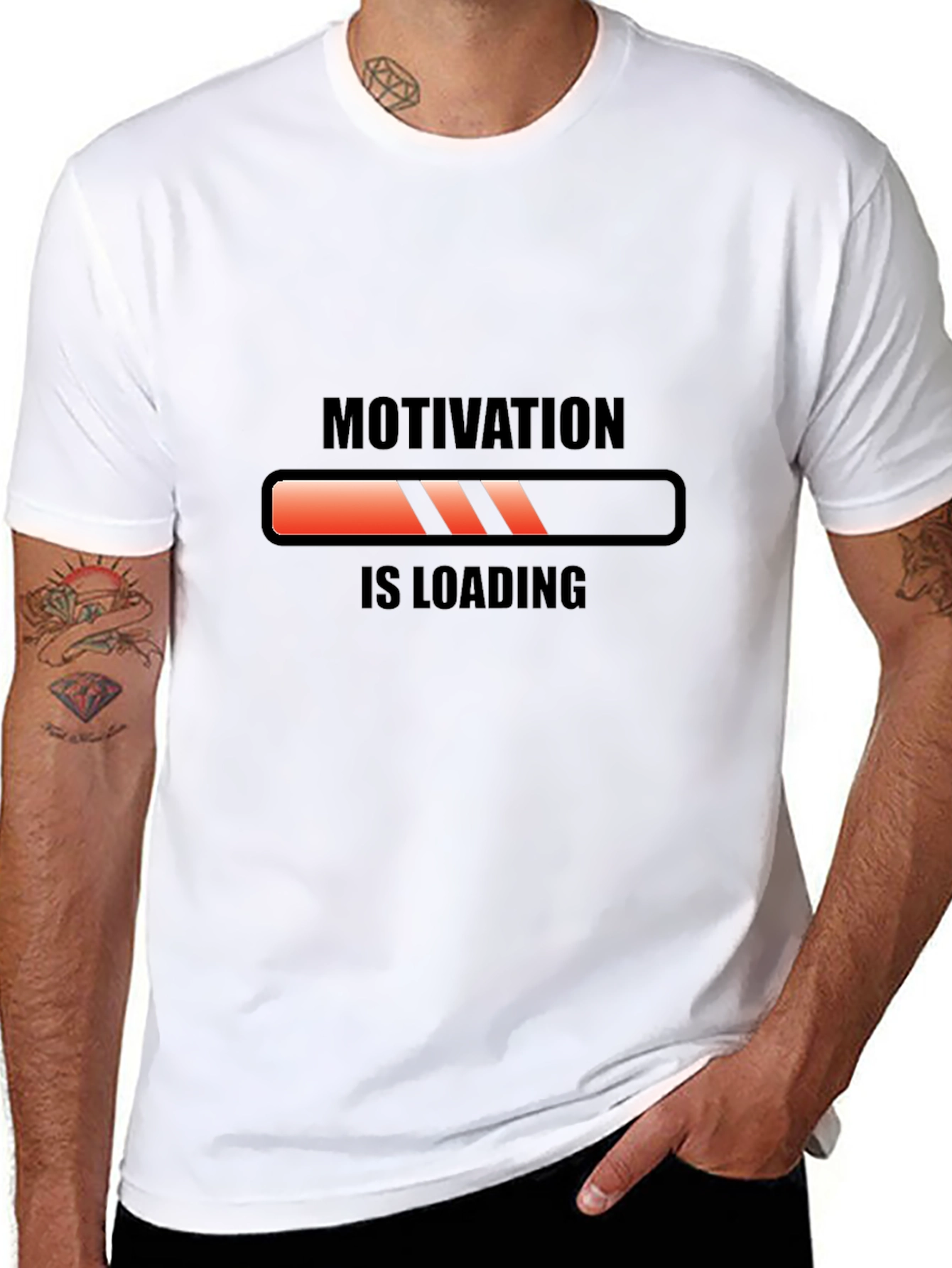 Motivation Loading Graphic Tee - Black