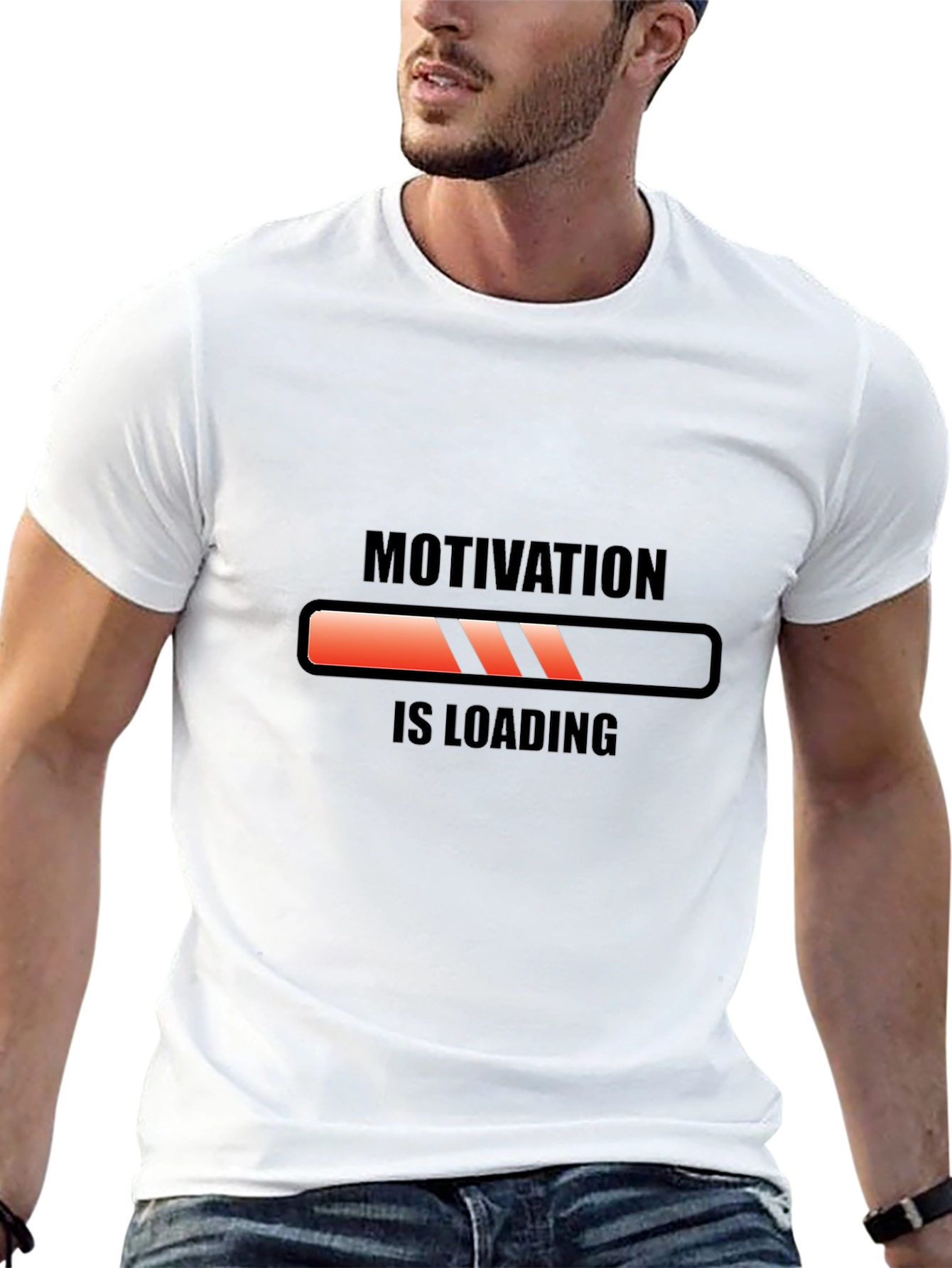 Motivation Loading Graphic Tee - Black