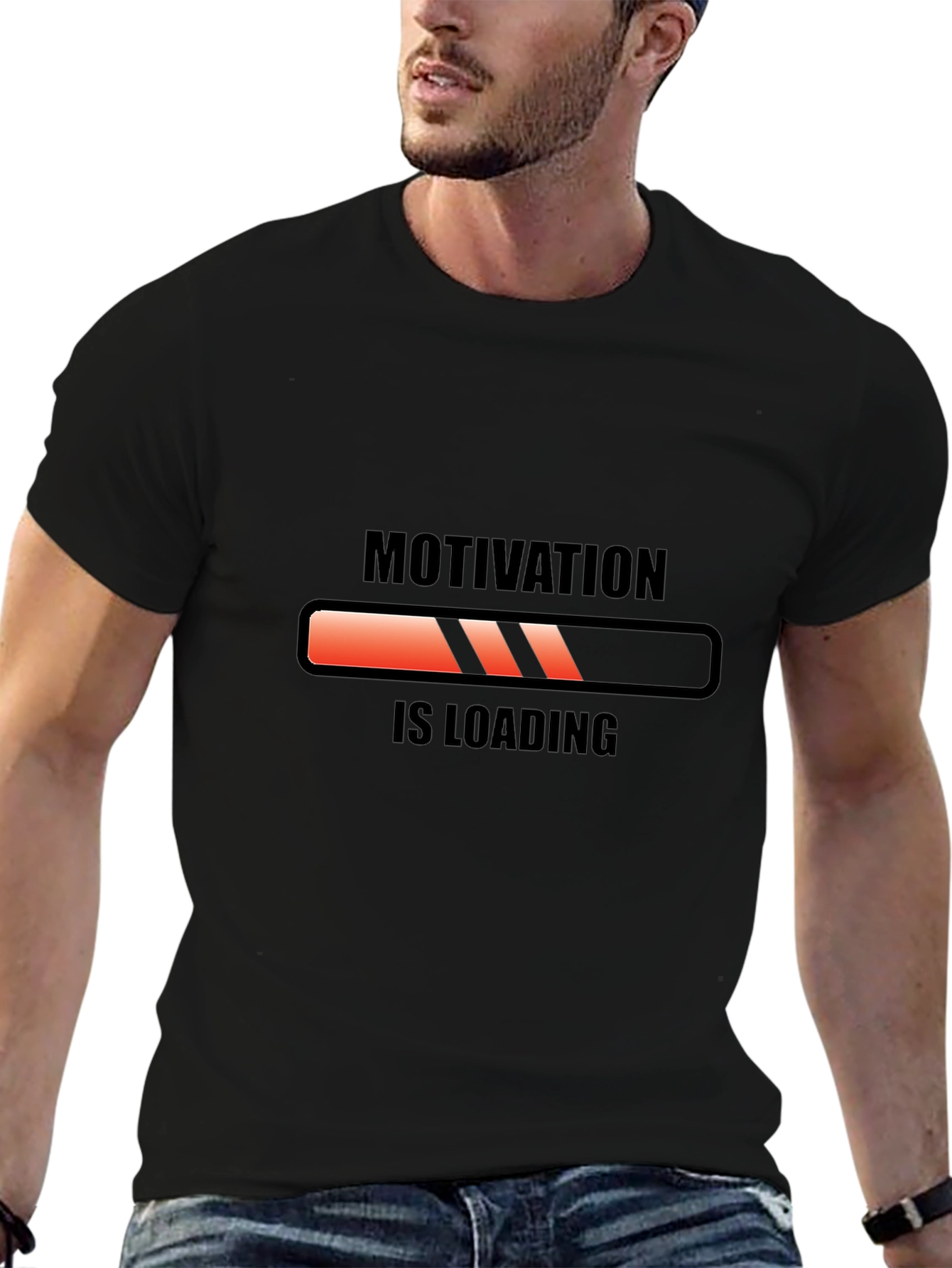 Motivation Loading Graphic Tee - Black