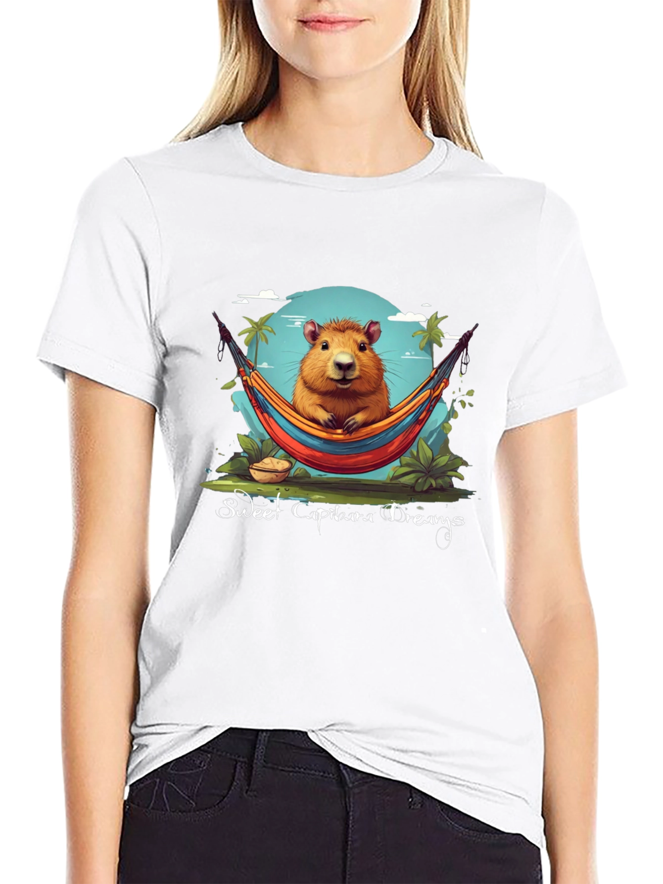 Sweet Capybara Dreams Graphic Tee
