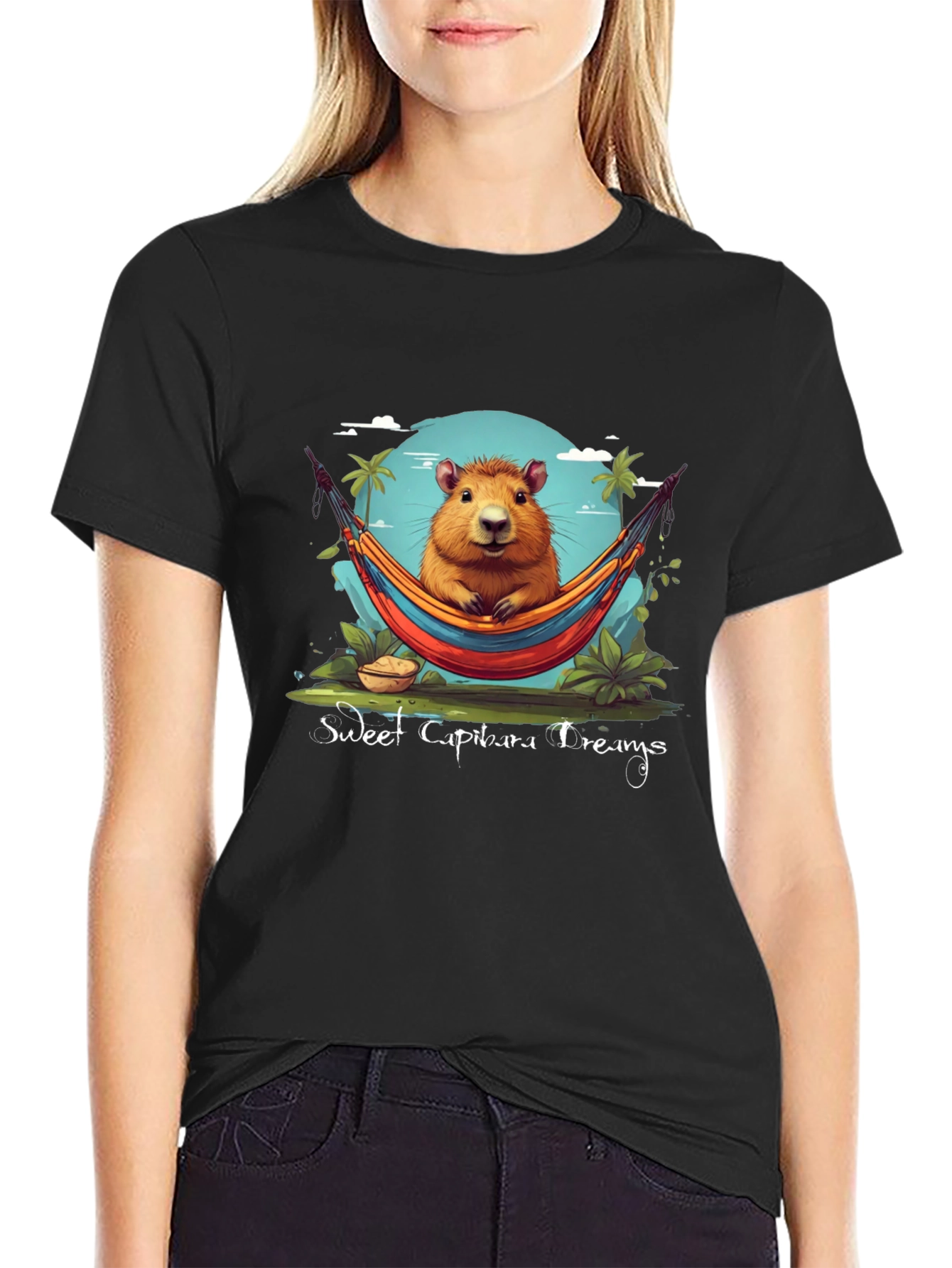 Sweet Capybara Dreams Graphic Tee
