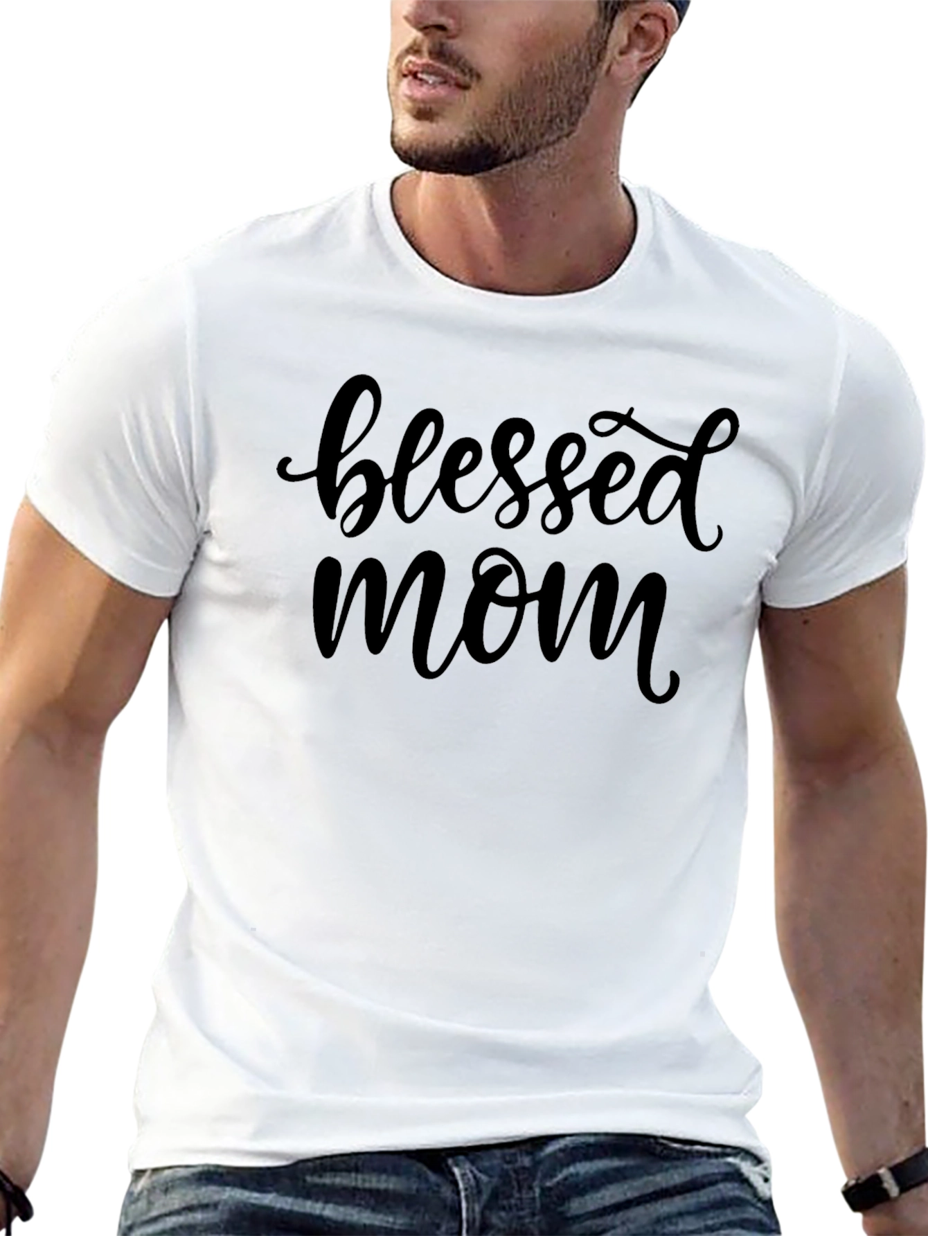 Blessed Mom Graphic Tee - Black T-Shirt