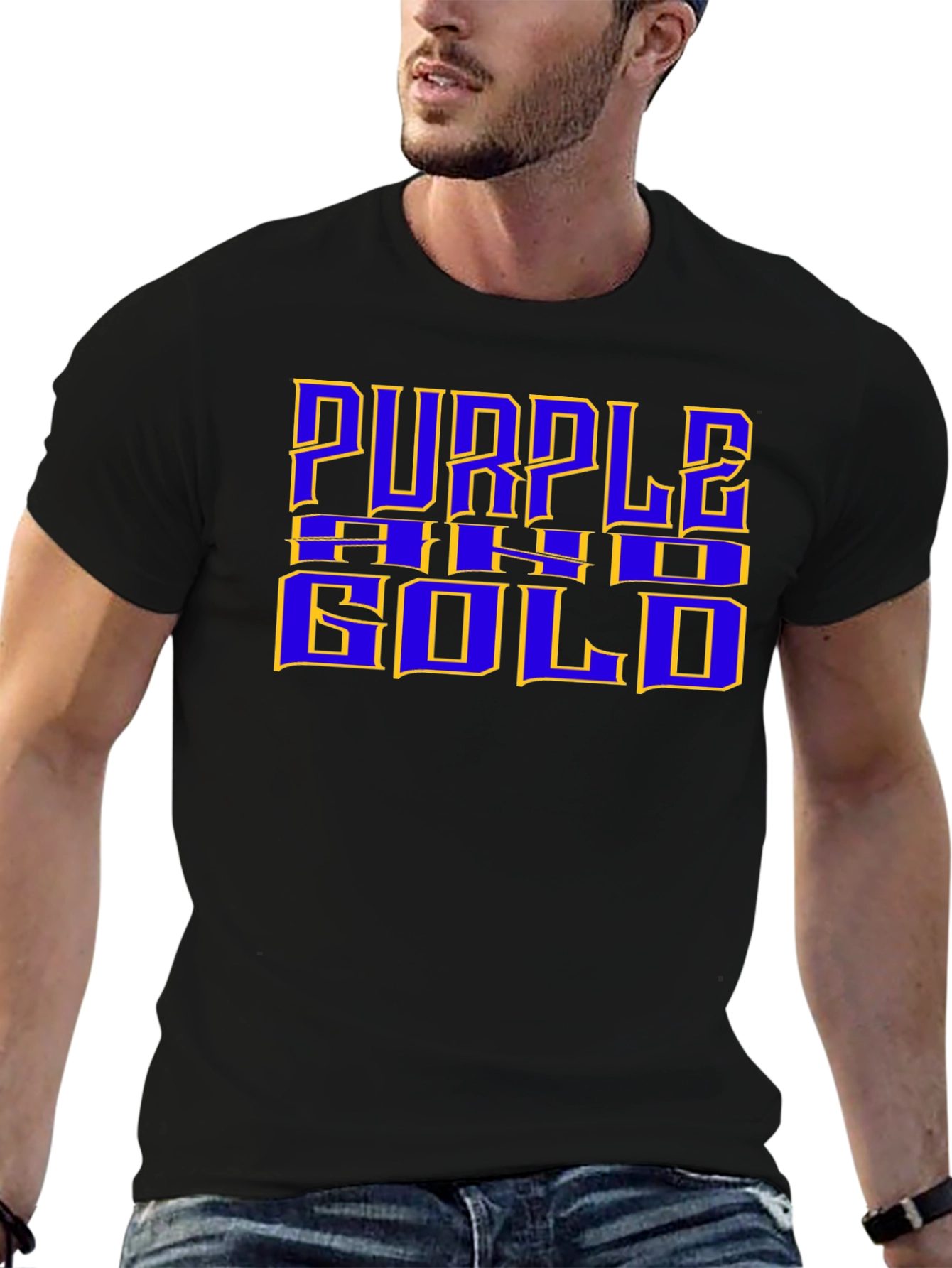 Purple and Gold Graphic Tee