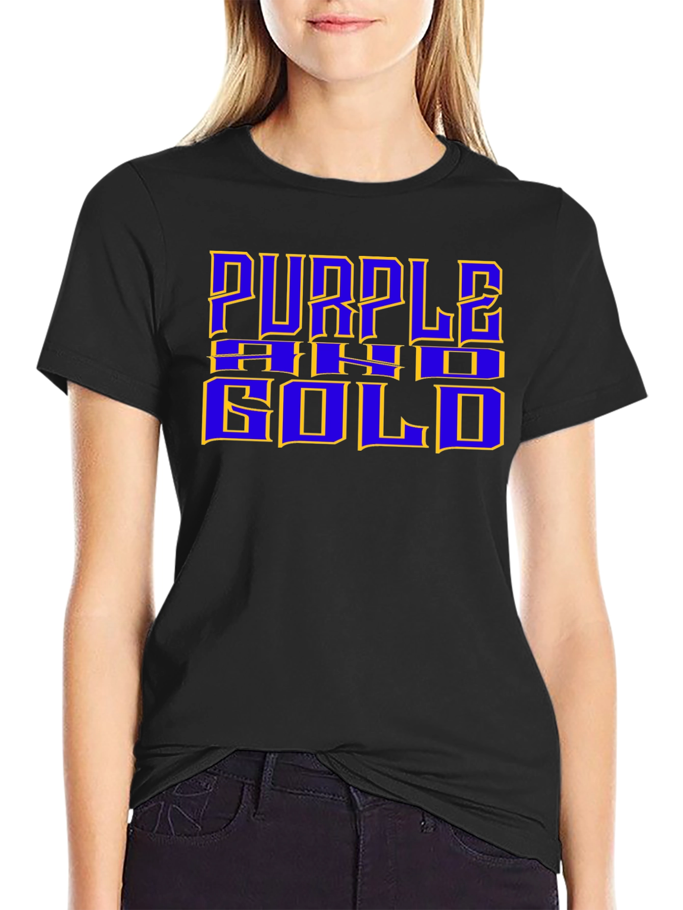 Purple and Gold Graphic Tee