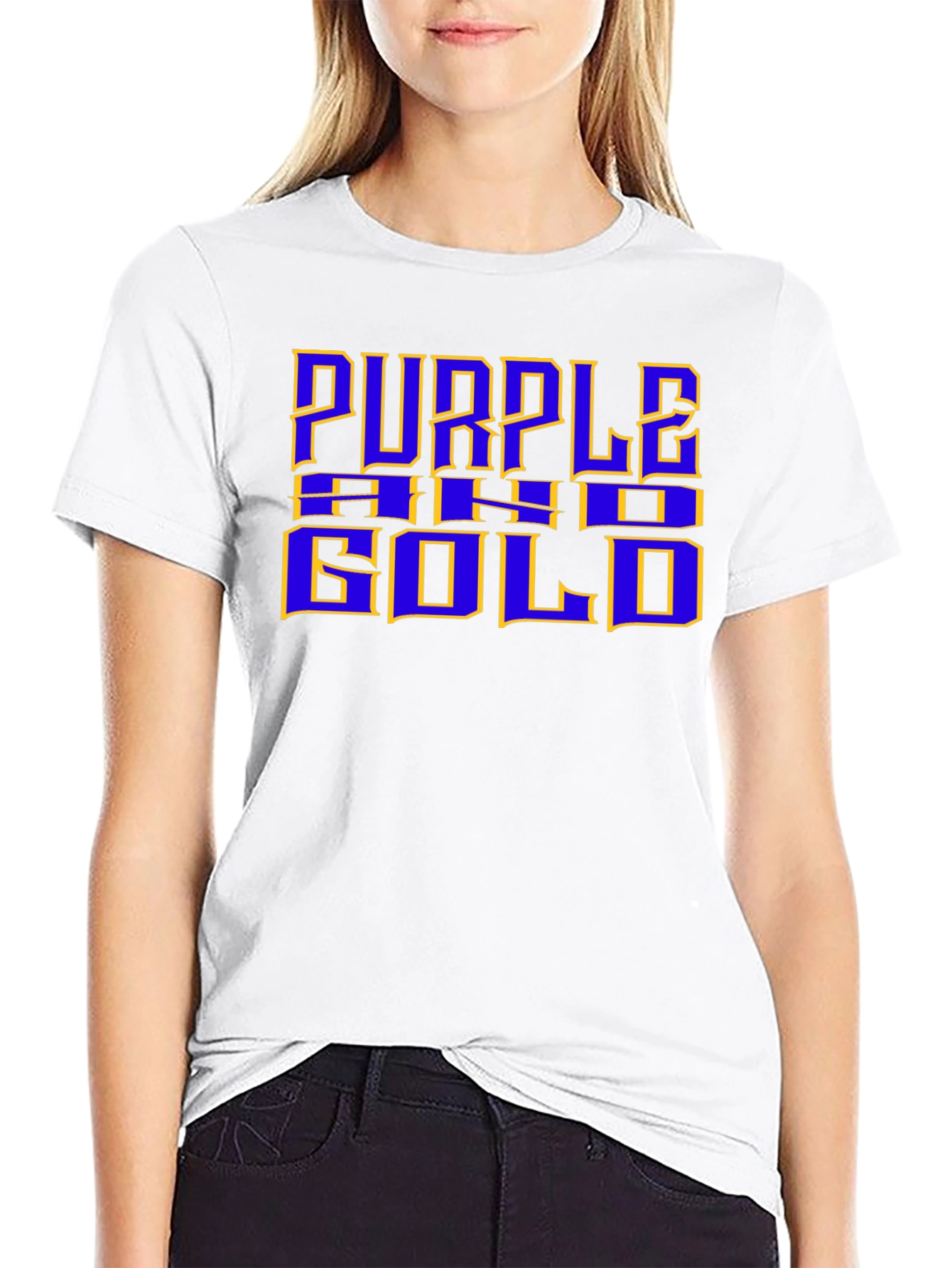 Purple and Gold Graphic Tee
