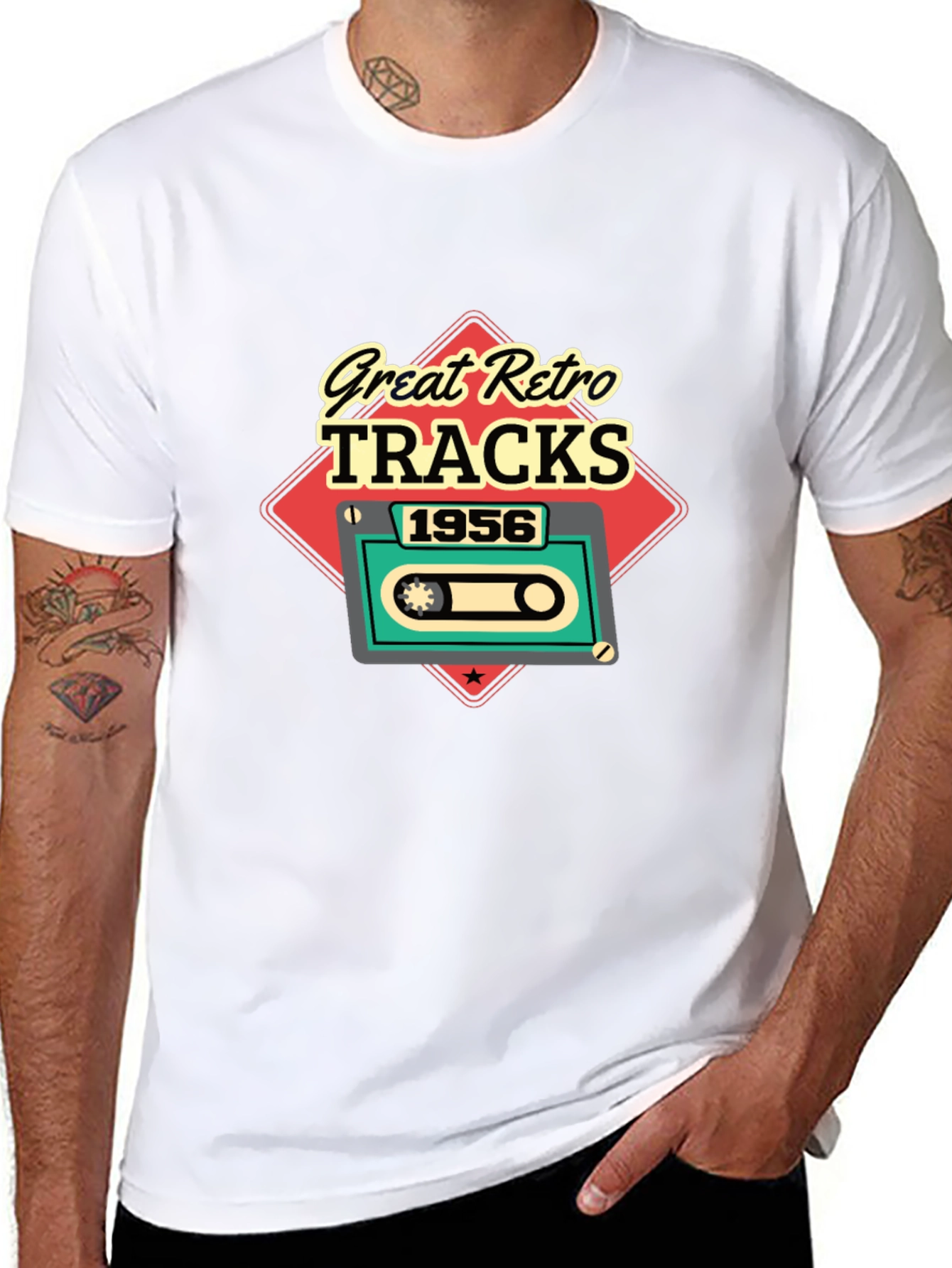 Great Retro Tracks 1956 Cassette Tee