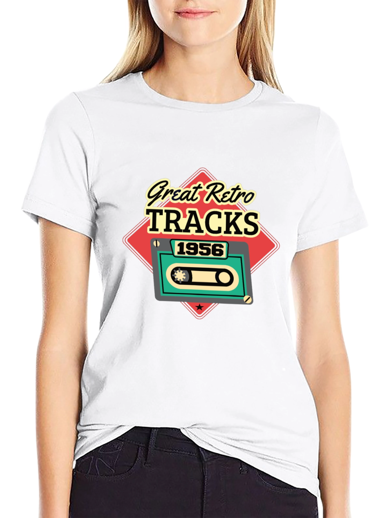 Great Retro Tracks 1956 Cassette Tee