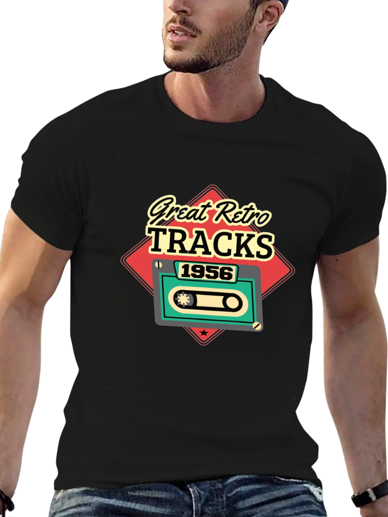 Great Retro Tracks 1956 Cassette Tee