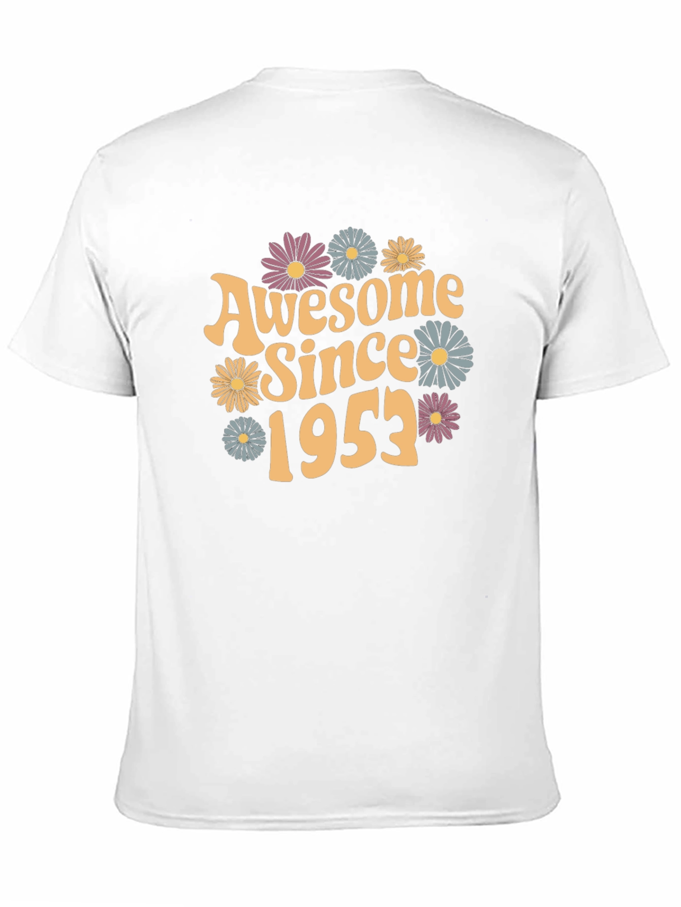 Awesome Since 1953 T-Shirt | Vintage Floral Graphic Tee | Birthday Gift Shirt | Retro Style Tee | Free Shipping $50+