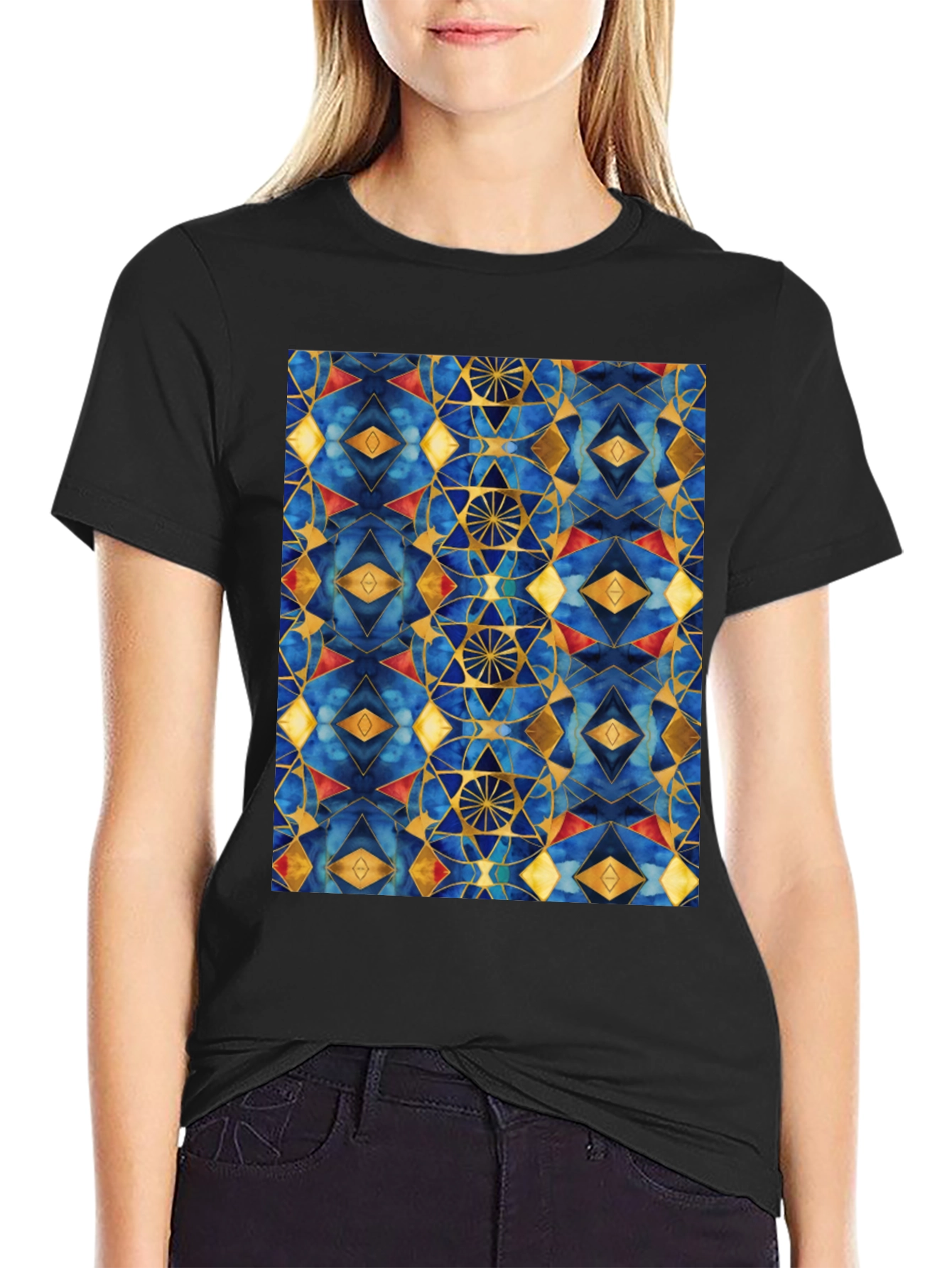 Geometric Patterned T-Shirt - Stylish Mens Tee