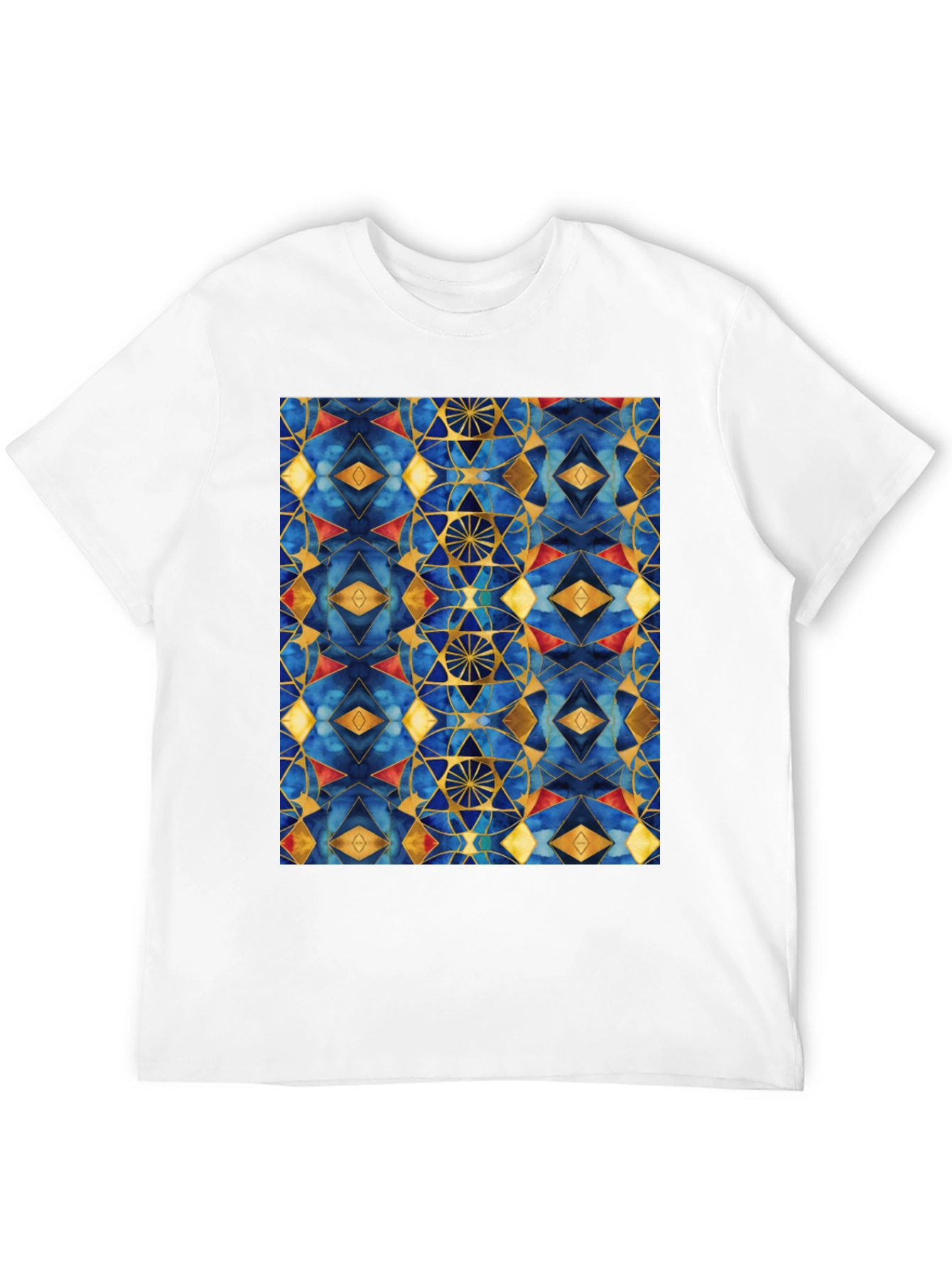 Geometric Patterned T-Shirt - Stylish Mens Tee