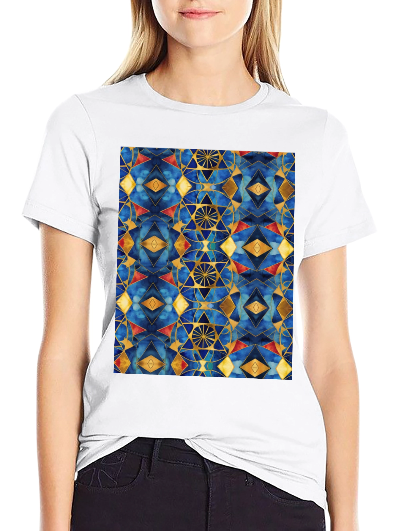 Geometric Patterned T-Shirt - Stylish Mens Tee
