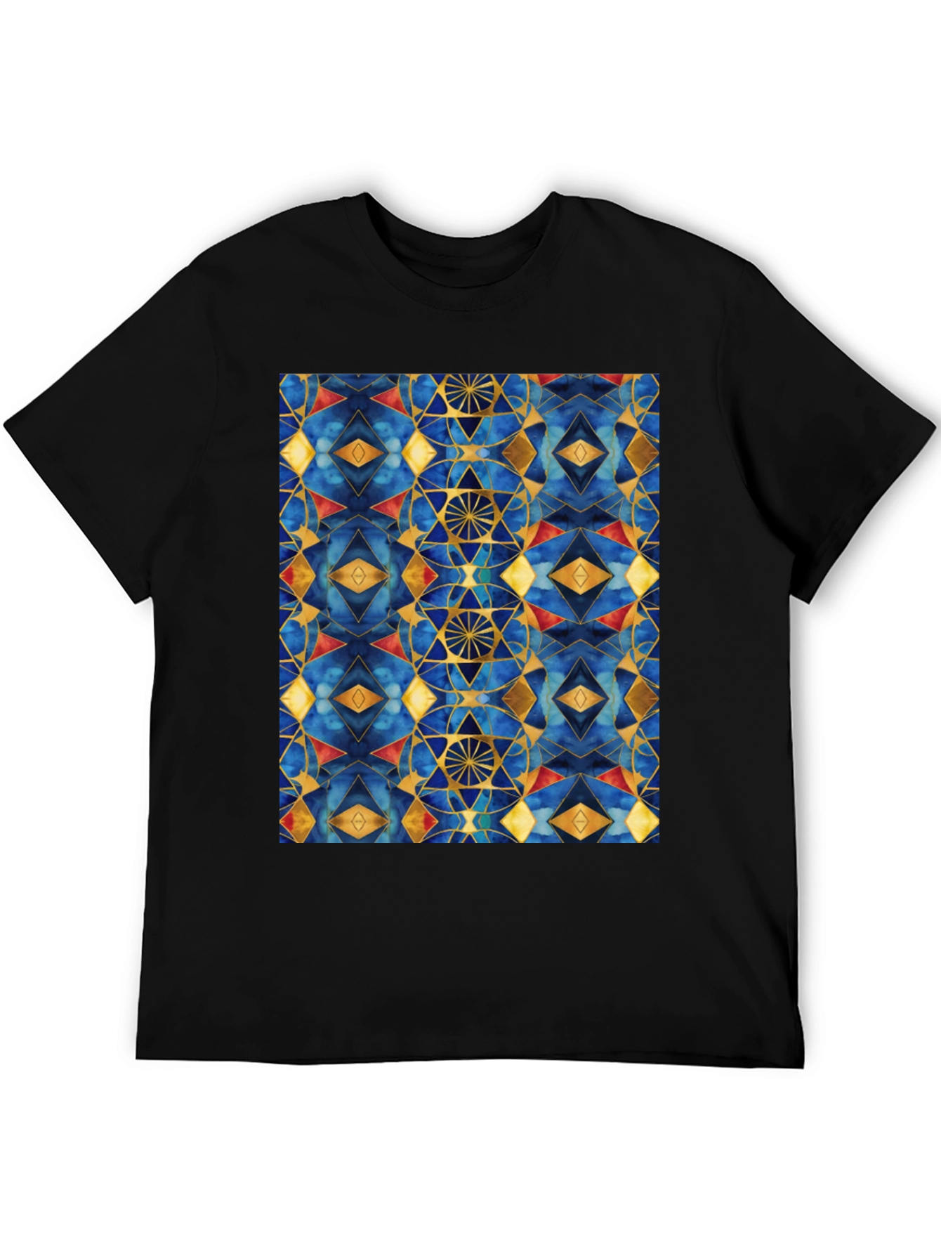 Geometric Patterned T-Shirt - Stylish Mens Tee