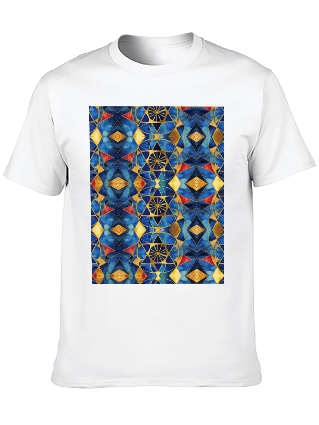 Geometric Patterned T-Shirt - Stylish Mens Tee