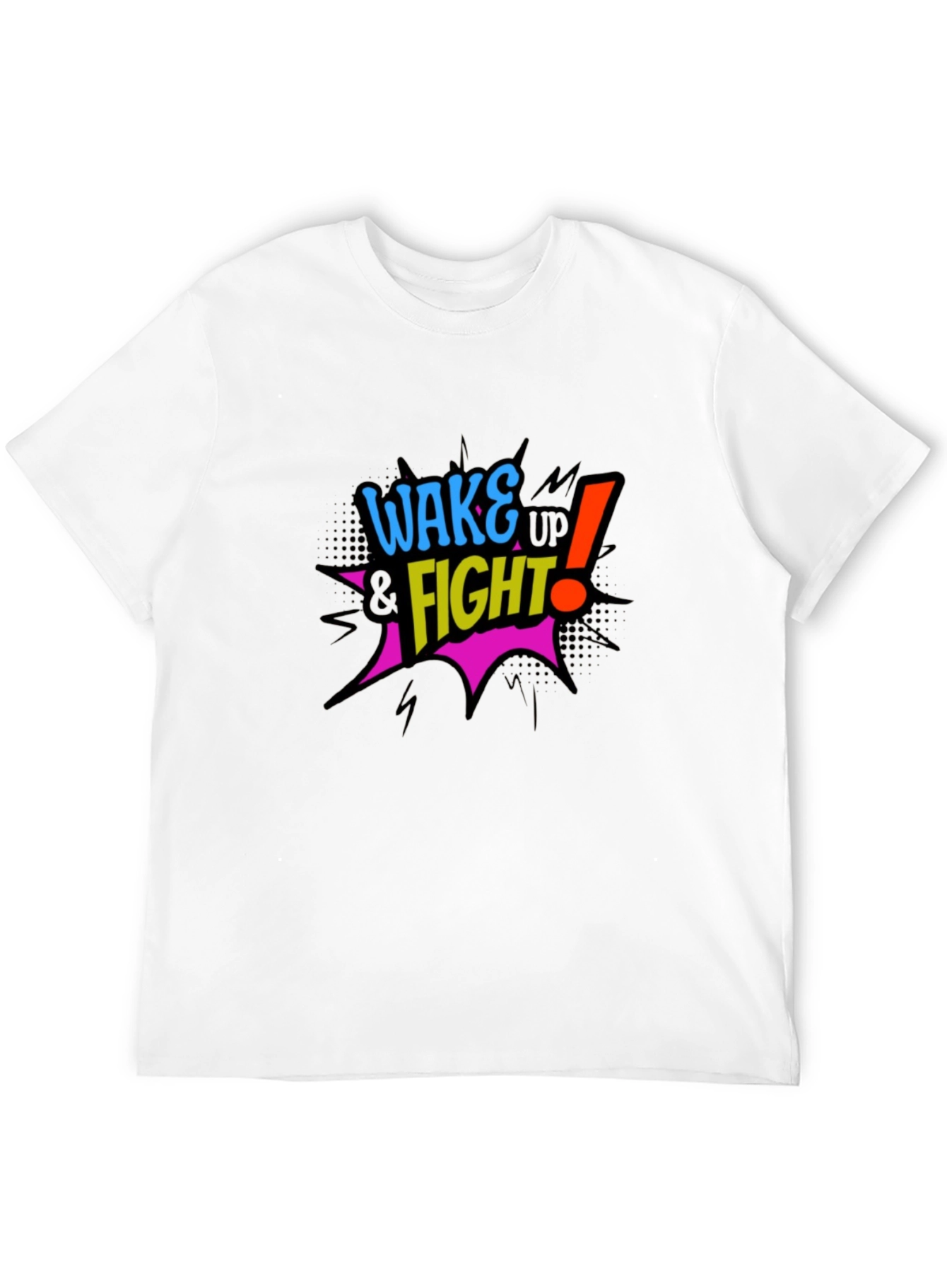 Wake Up & Fight Graphic Black T-Shirt