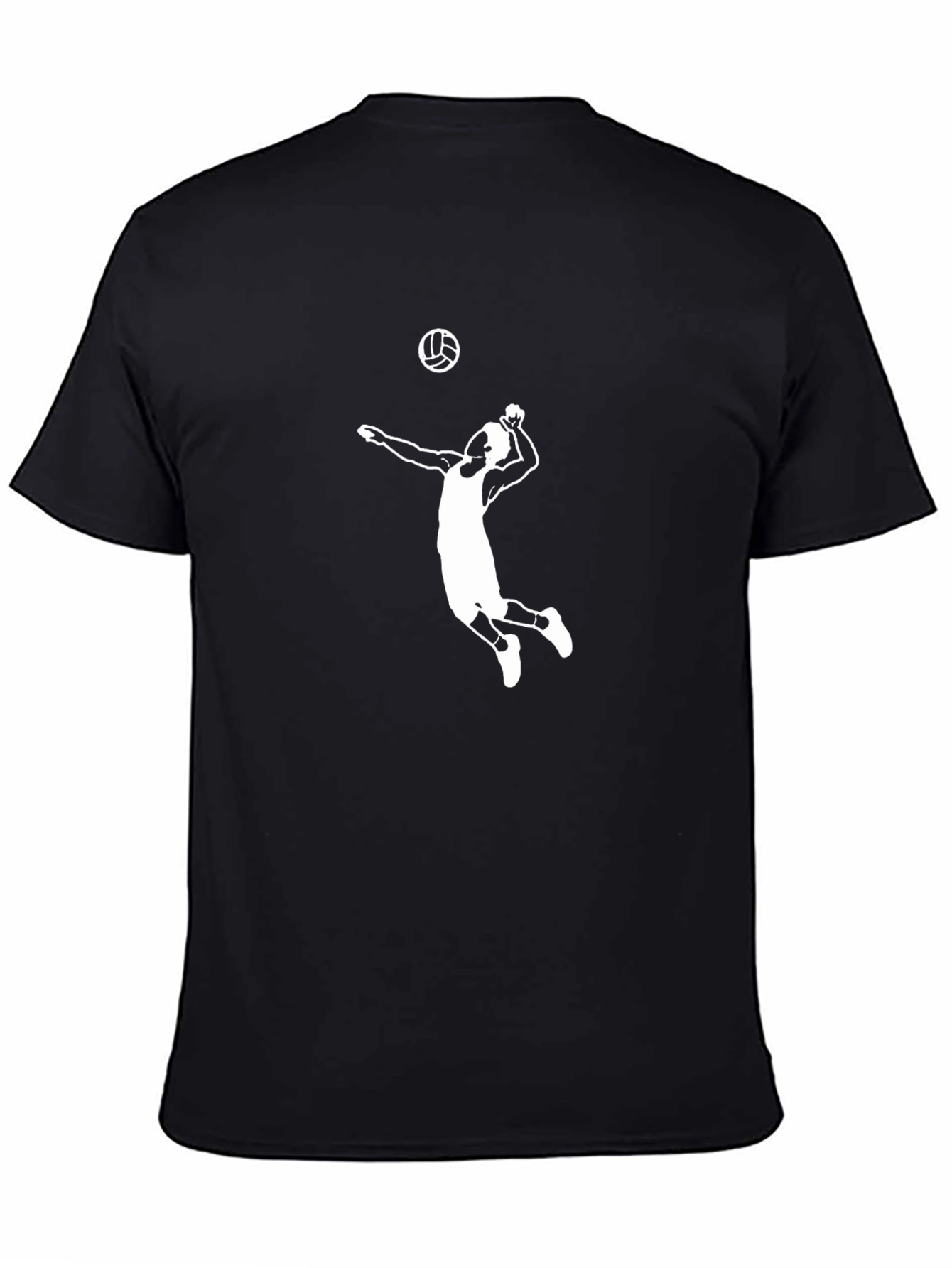 Volleyball Player Graphic Tee - Stylish Black T-Shirt