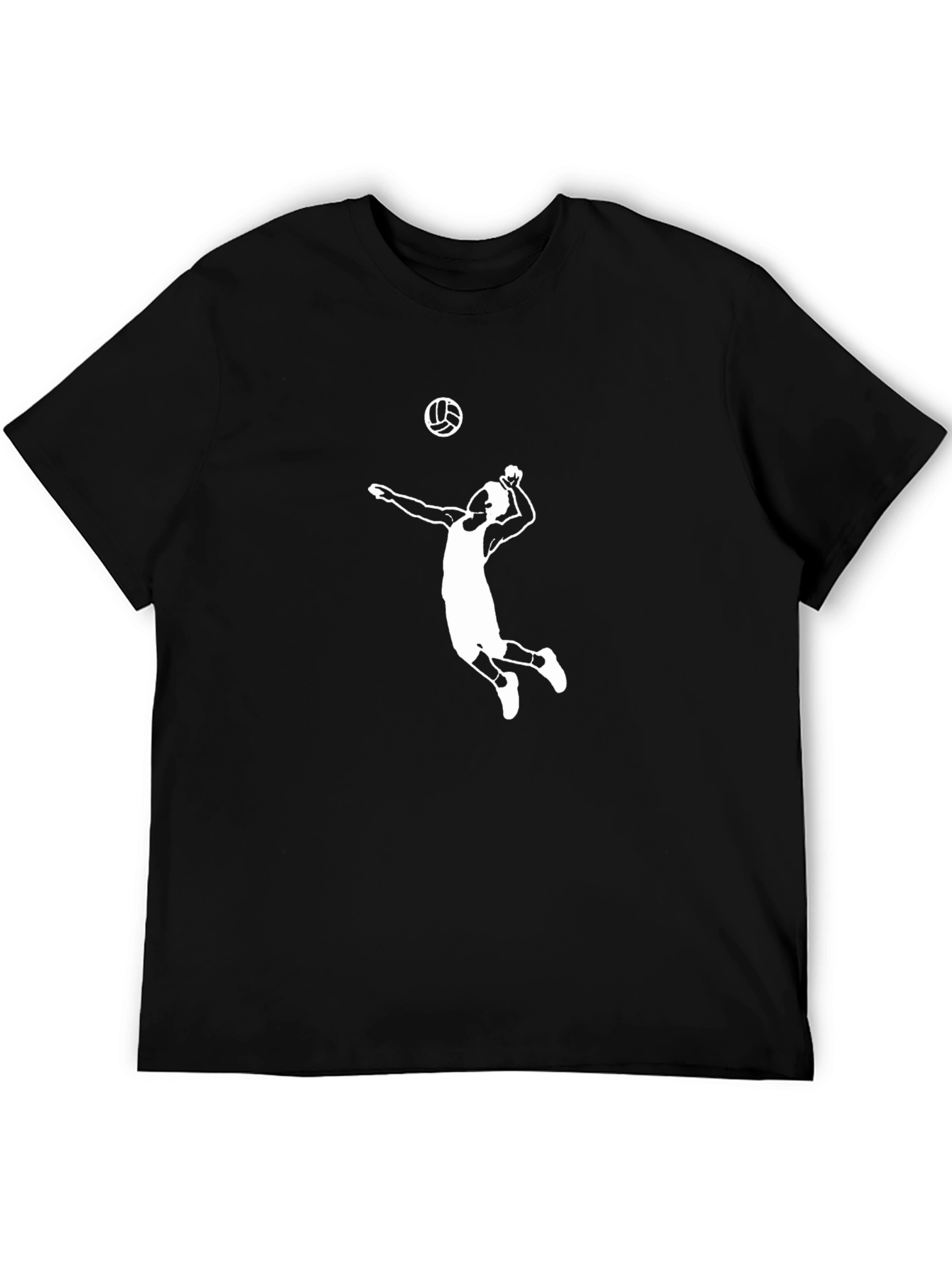 Volleyball Player Graphic Tee - Stylish Black T-Shirt