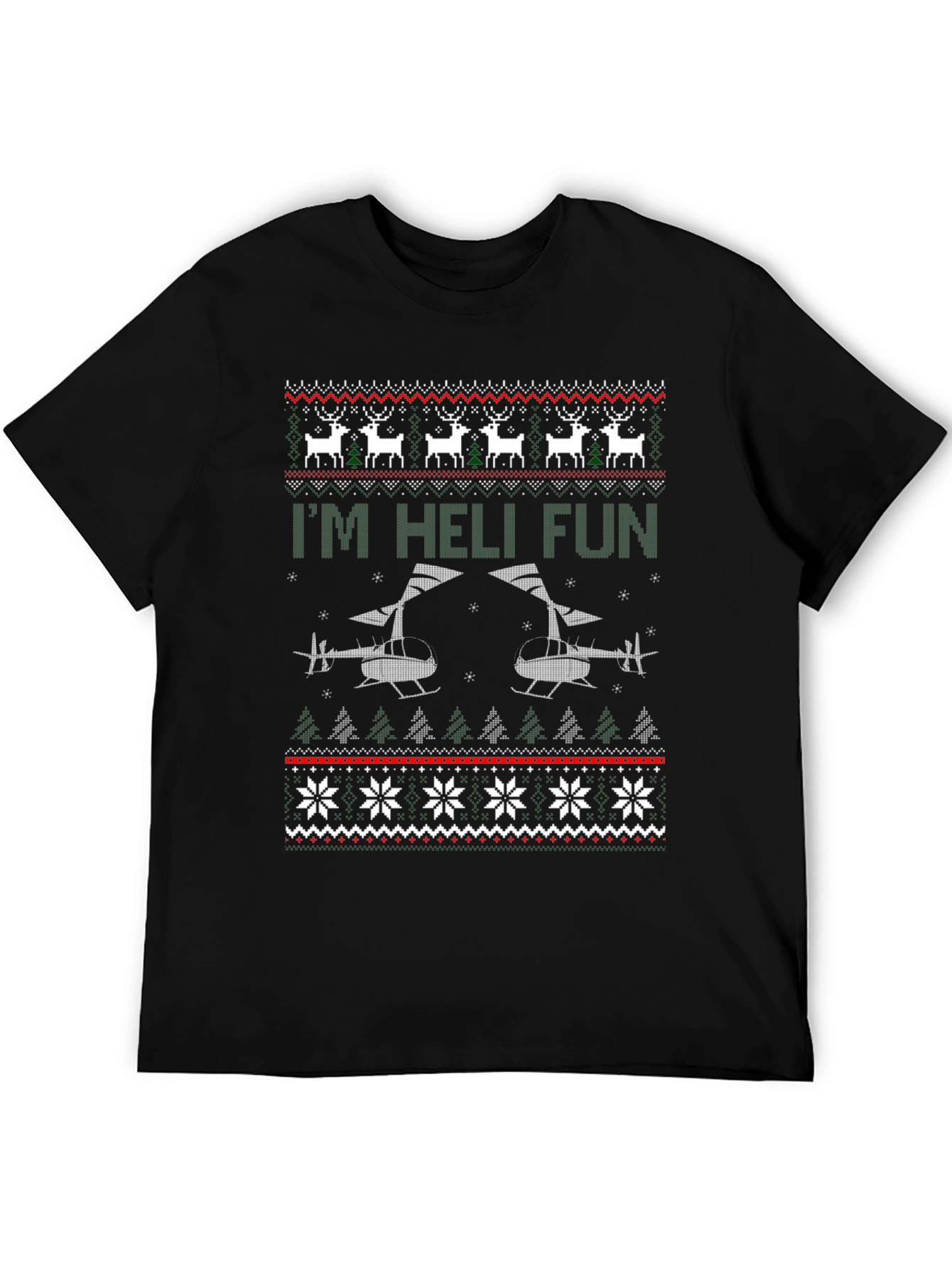 Im Heli Fun Ugly Christmas Sweater T-Shirt