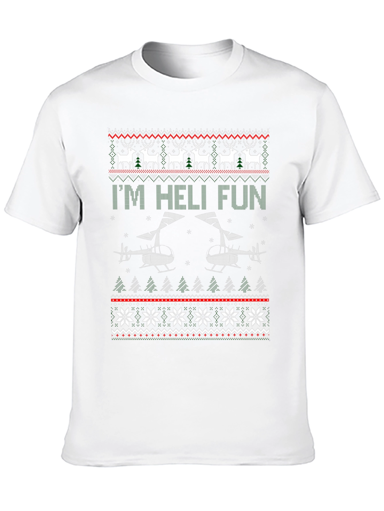 Im Heli Fun Ugly Christmas Sweater T-Shirt