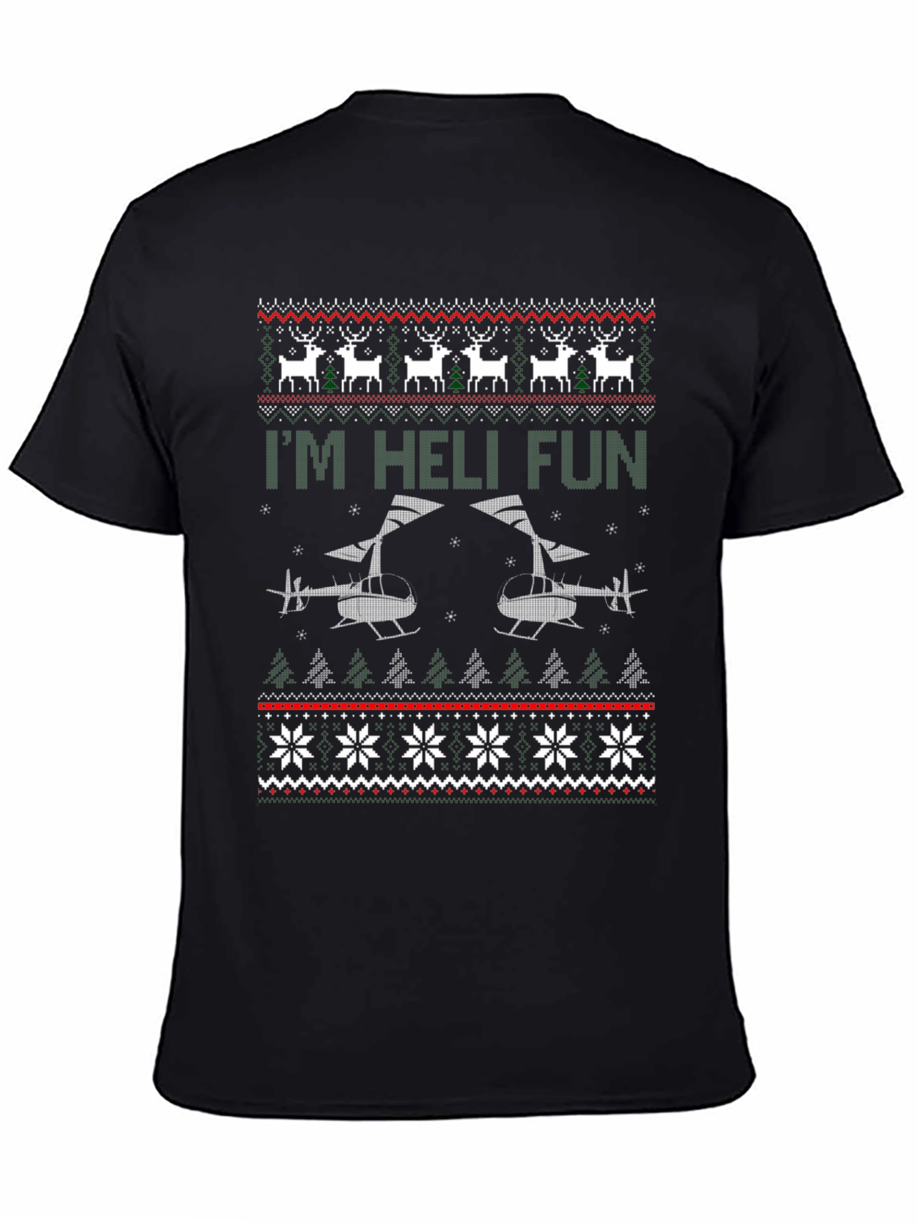 Im Heli Fun Ugly Christmas Sweater T-Shirt