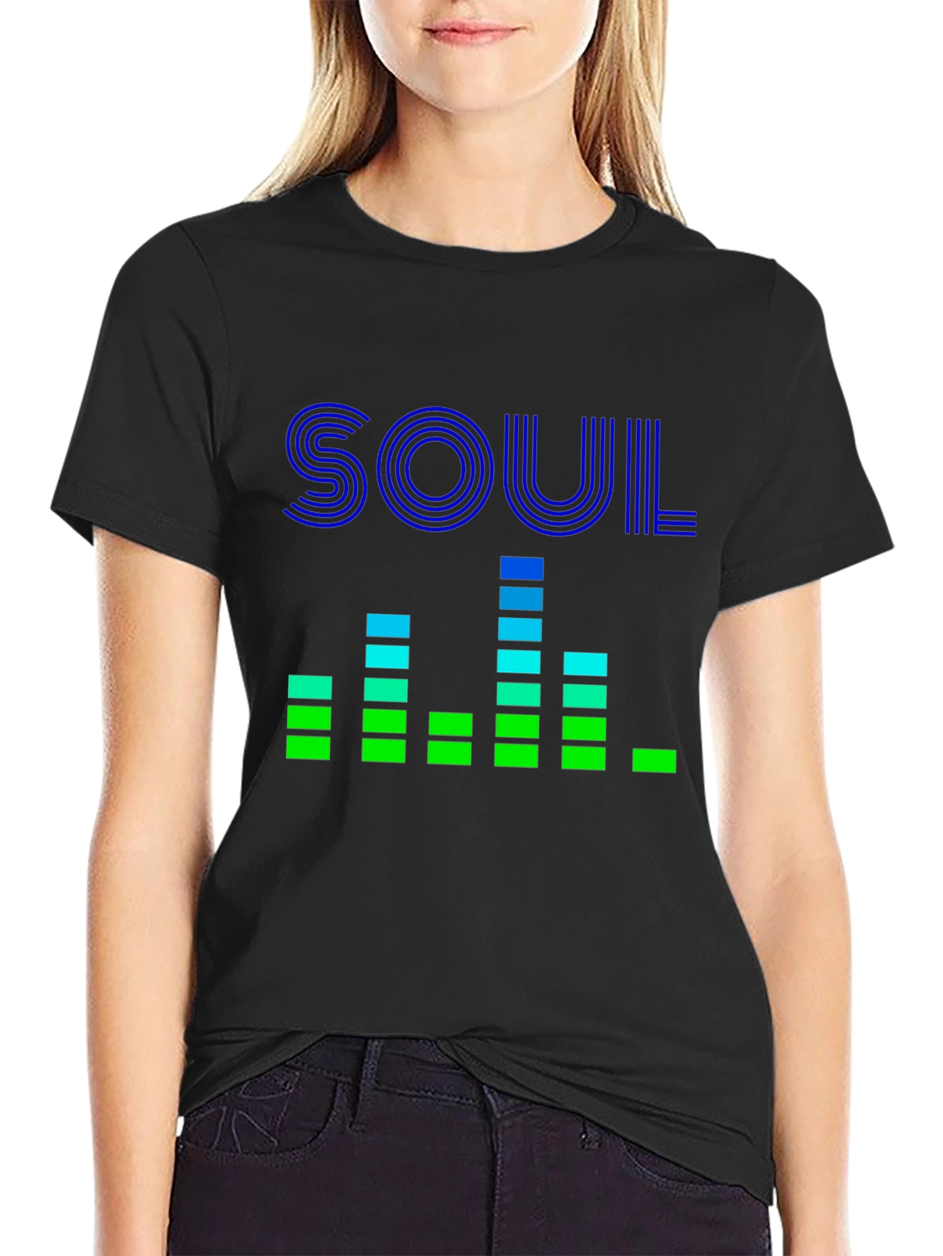 Soul Music Equalizer Graphic Tee - Black Cotton T-Shirt