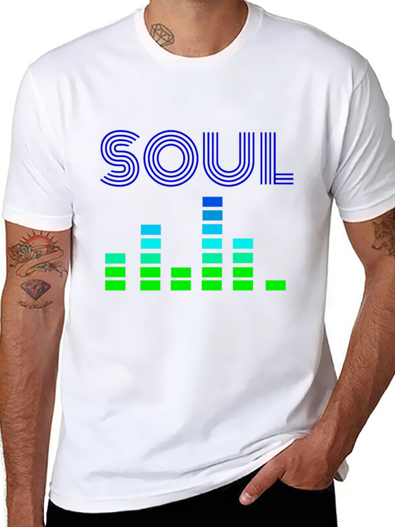 Soul Music Equalizer Graphic Tee - Black Cotton T-Shirt