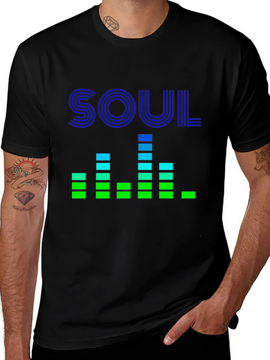 Soul Music Equalizer Graphic Tee - Black Cotton T-Shirt